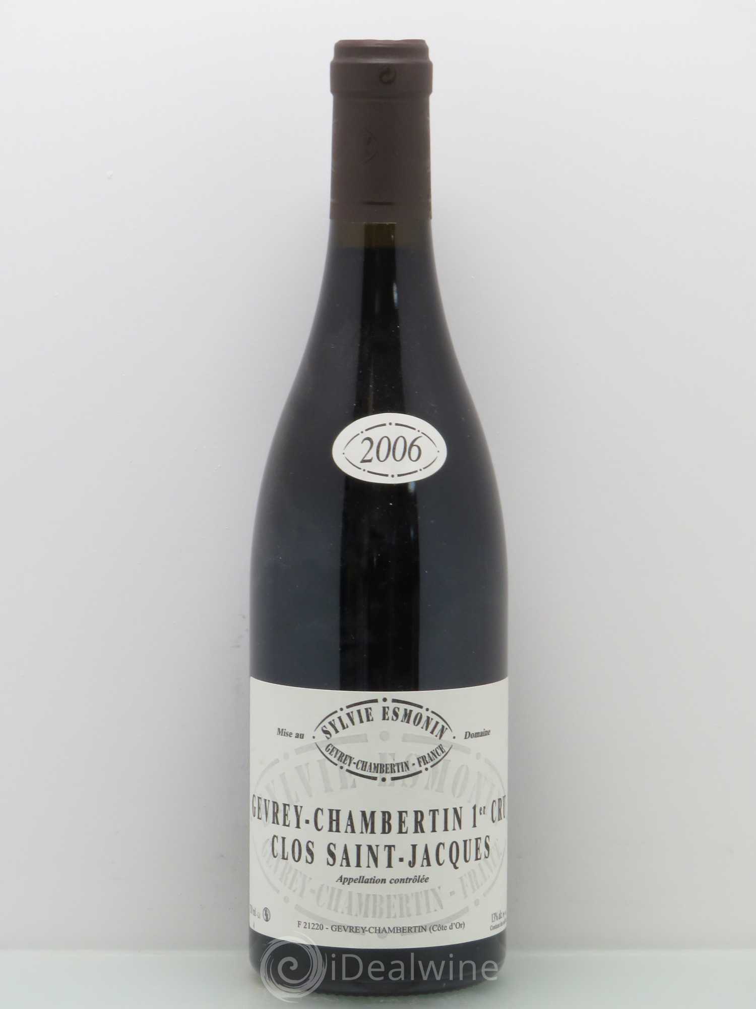 Gevrey-Chambertin 1er Cru Clos Saint Jacques Sylvie Esmonin 2006 - Lot de 1 bouteille - 0