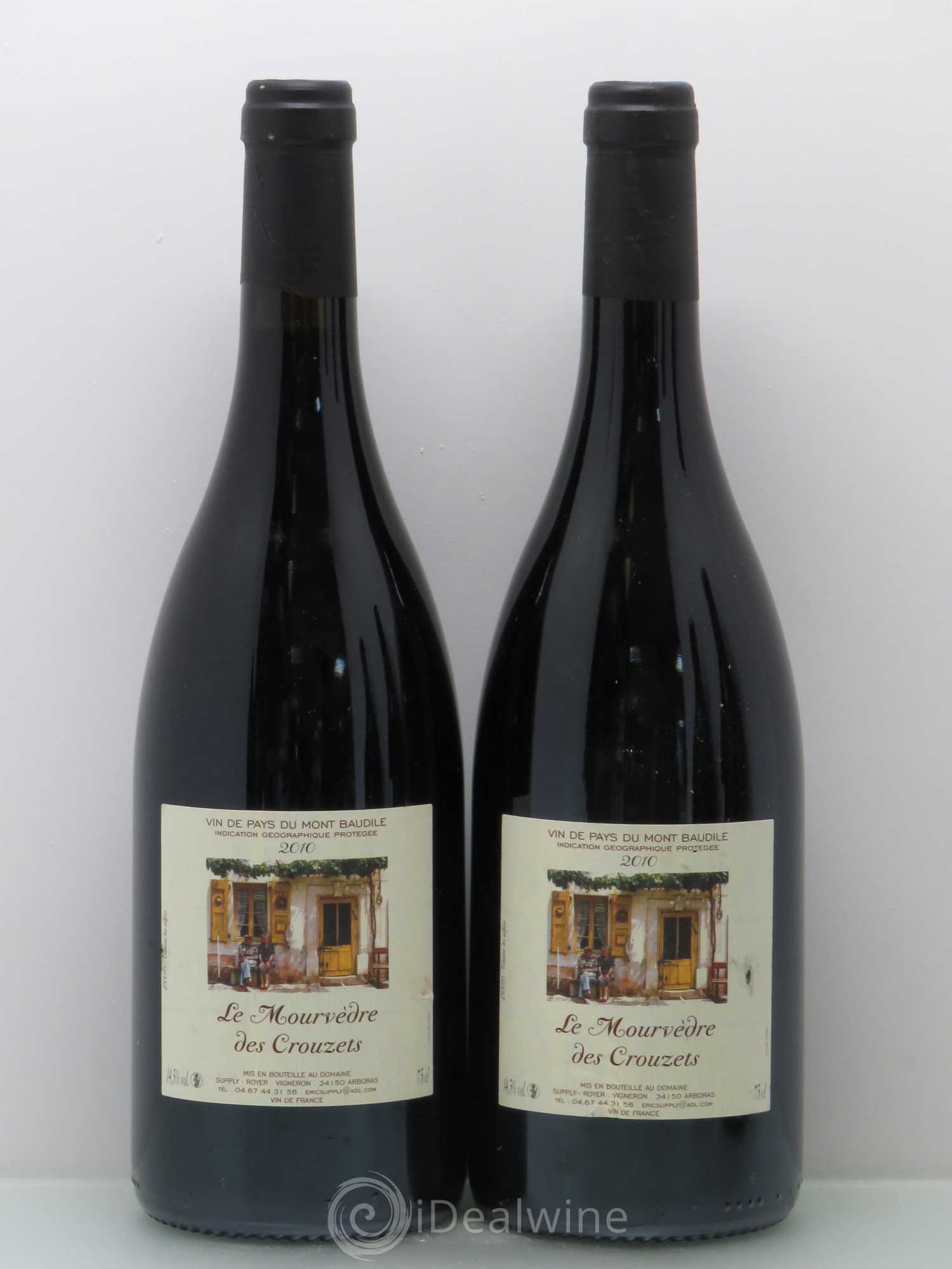 Divers Domaine Supply Royer Vdp Mont Baudile Mourvèdre Des Crouzets 2010 - Posten von 4 Flaschen - 1