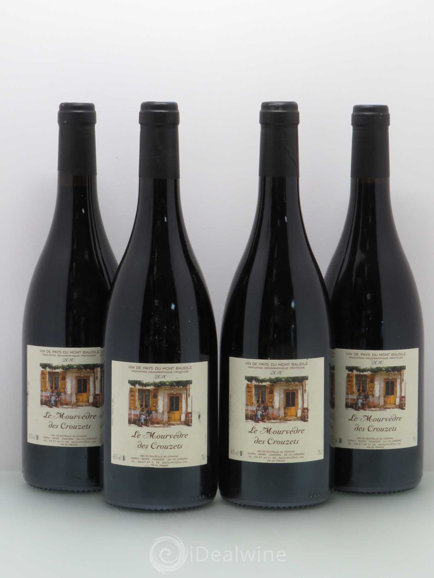 Divers Domaine Supply Royer Vdp Mont Baudile Mourvèdre Des Crouzets 2010 - Posten von 4 Flaschen - 0