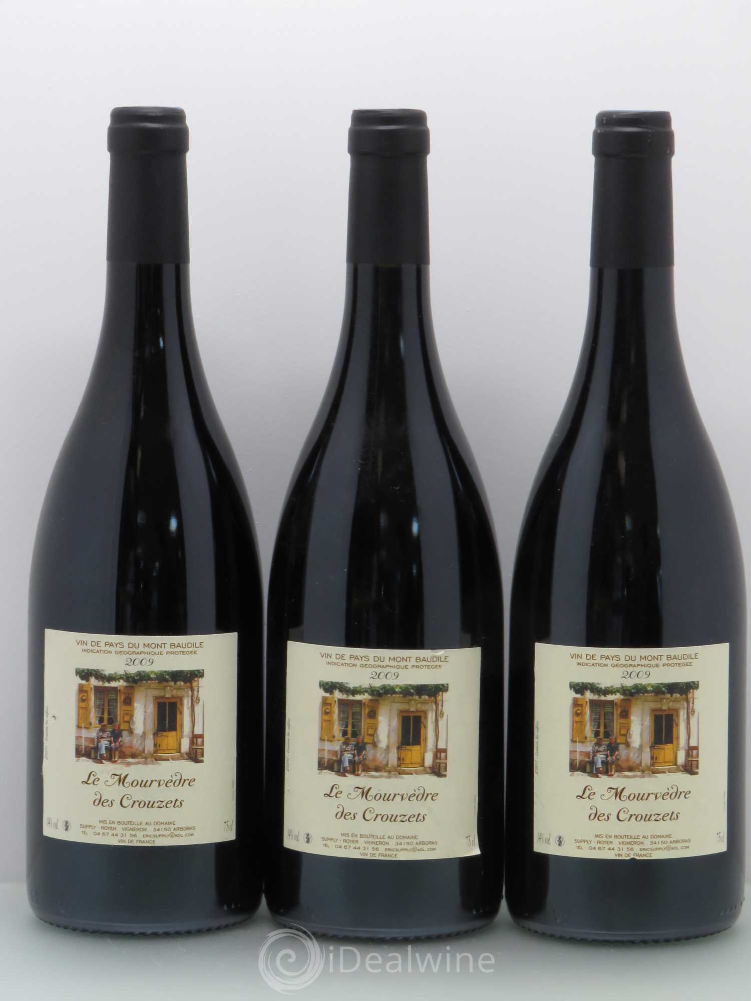 Divers Domaine Supply Royer Vdp Mont Baudile Mourvèdre Des Crouzets 2009 - Posten von 3 Flaschen - 0