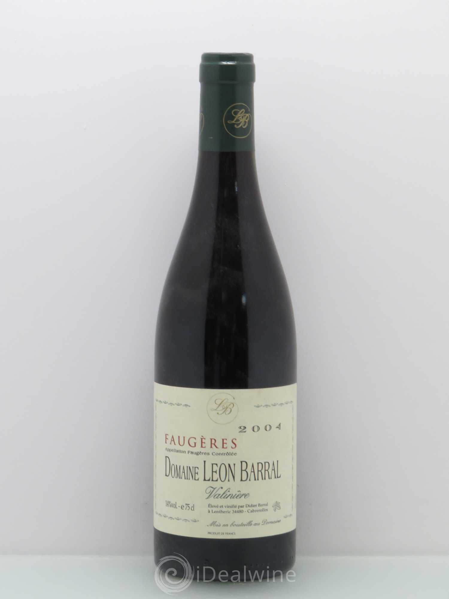 Faugères Valinière Domaine Léon Barral 2004 - Lot de 1 bouteille - 0