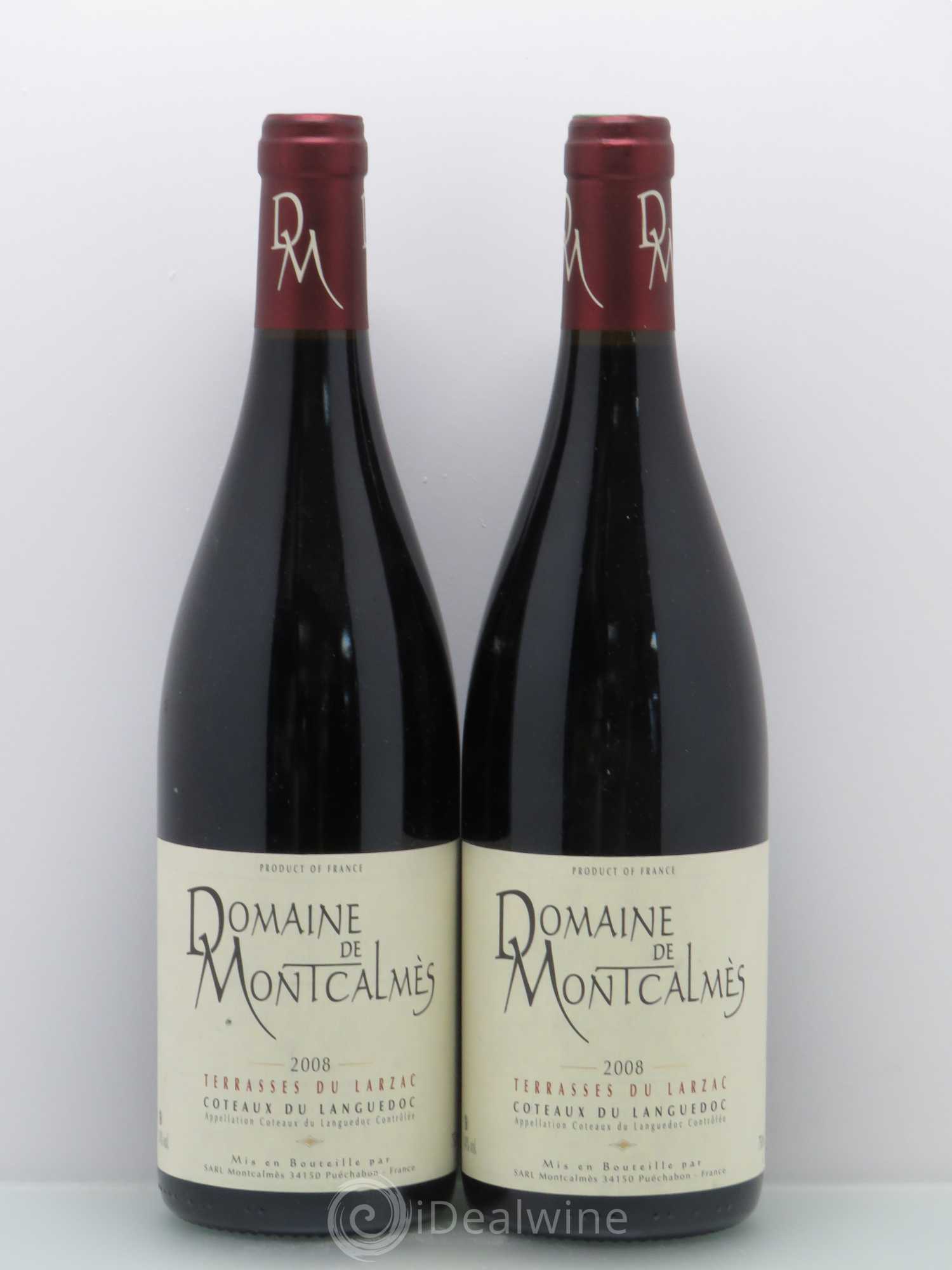 Terrasses du Larzac Domaine de Montcalmès Frédéric Pourtalié 2008 - Lot de 2 bouteilles - 0