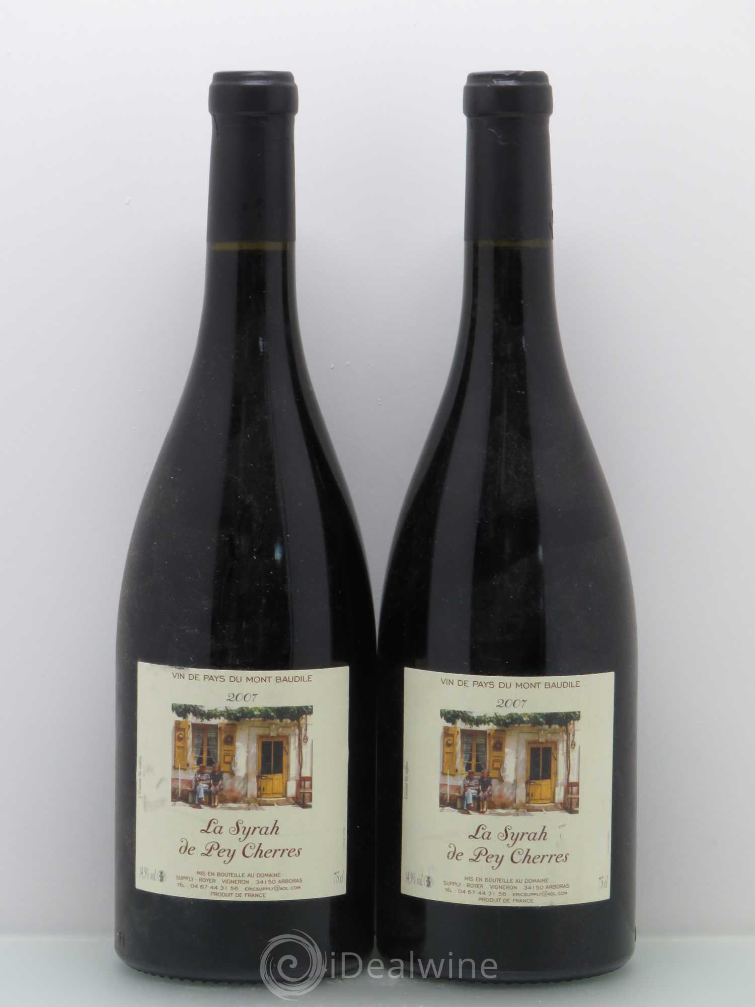 Divers Domaine Supply Royer Vdp Mont Baudile Syrah De Pey Cherres 2007 - Posten von 2 Flaschen - 0