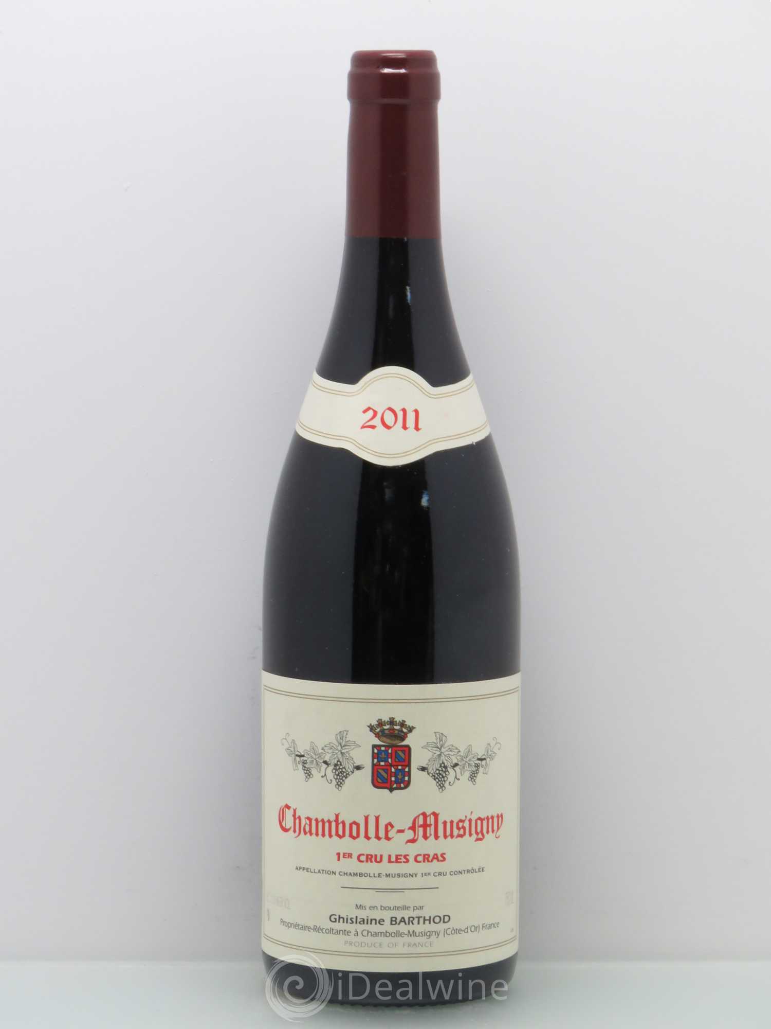 Chambolle-Musigny 1er Cru Les Cras Ghislaine Barthod 2011 - Lot de 1 bouteille - 0
