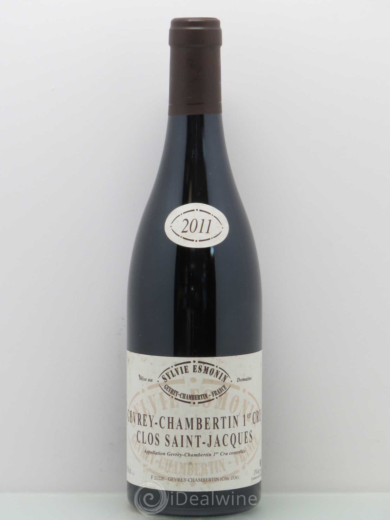Gevrey-Chambertin 1er Cru Clos Saint Jacques Sylvie Esmonin 2011 - Lot de 1 bouteille - 0