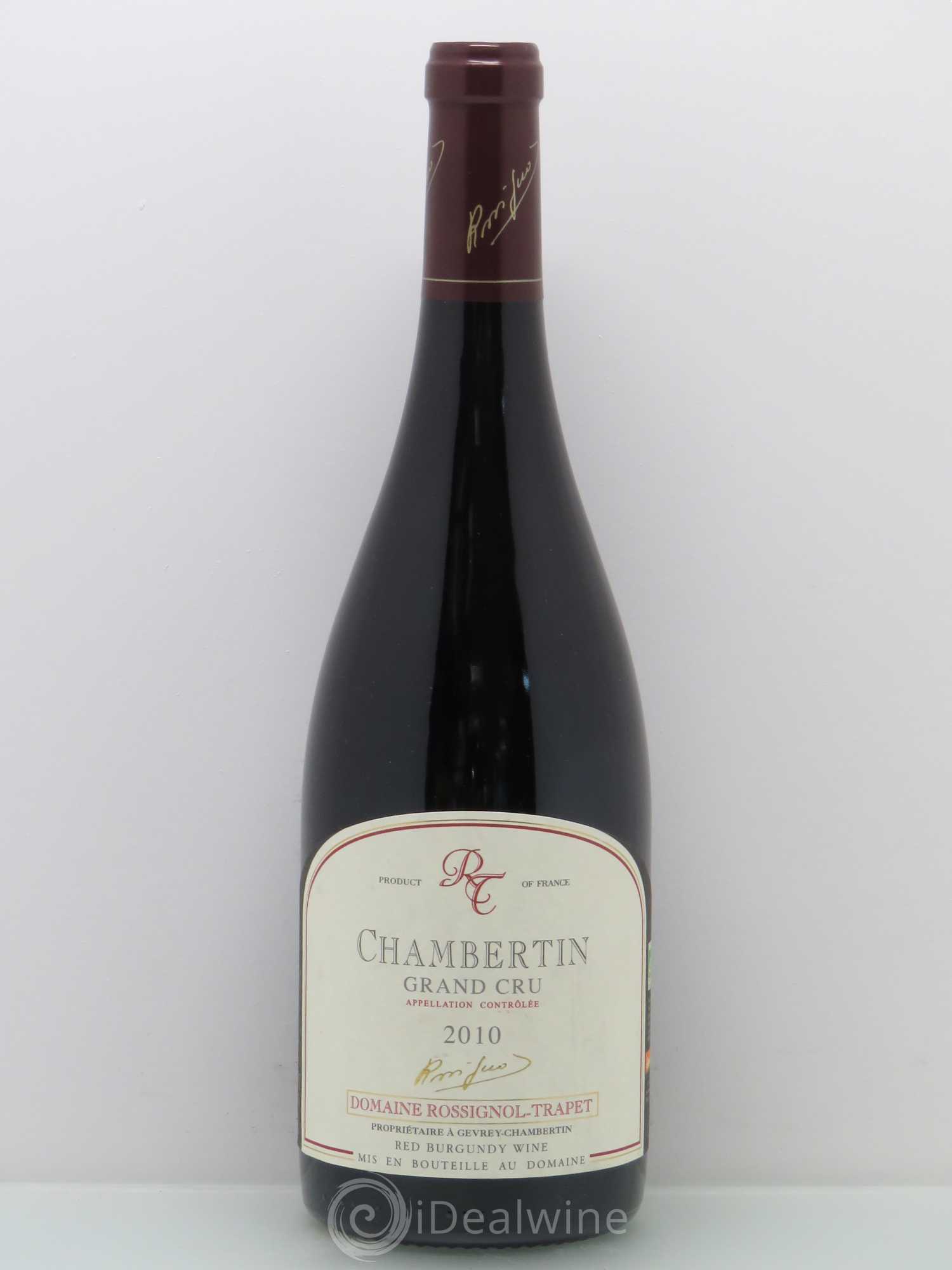 Chambertin Grand Cru Rossignol-Trapet (Domaine) 2010 - Lot de 1 bouteille - 0