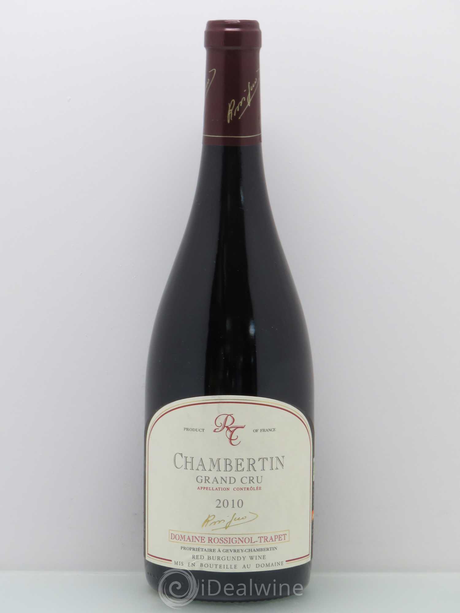 Chambertin Grand Cru Rossignol-Trapet (Domaine) 2010 - Lot de 1 bouteille - 0