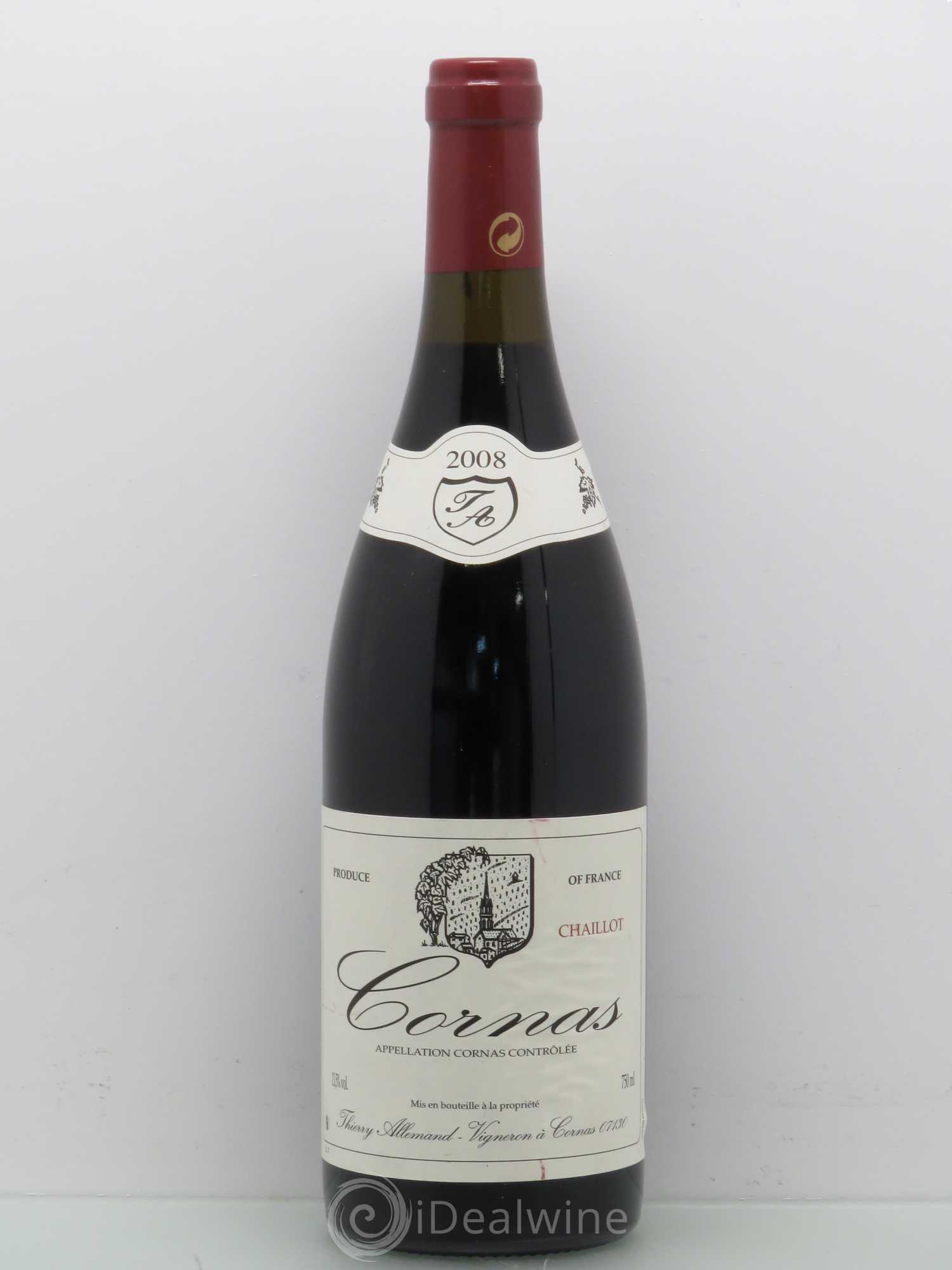 Cornas Chaillot Thierry Allemand 2008 - Lot de 1 bouteille - 0