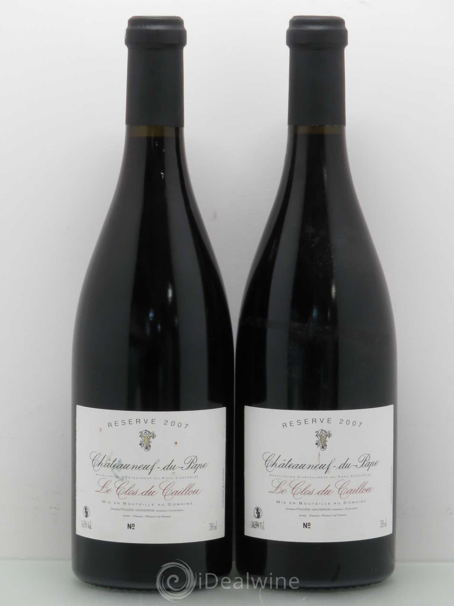 Châteauneuf-du-Pape Domaine Le Clos du Caillou Réserve Sylvie Vacheron 2007 - Lot de 2 bouteilles - 0