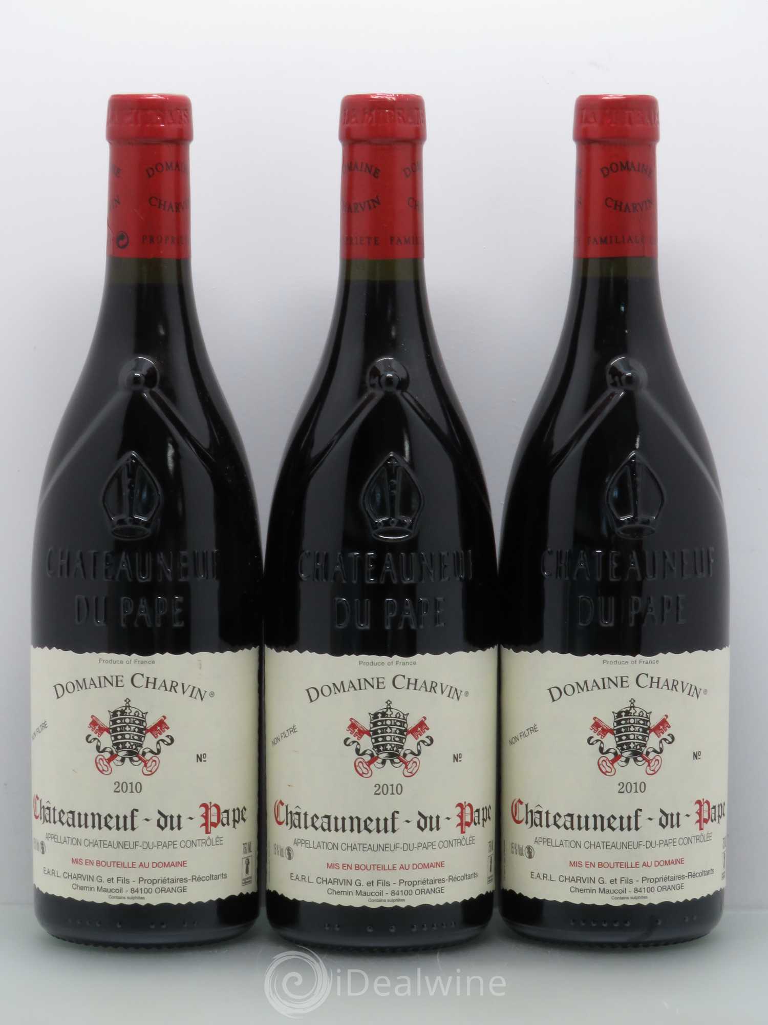 Châteauneuf-du-Pape Charvin (Domaine) 2010 - Lot de 3 bouteilles - 0
