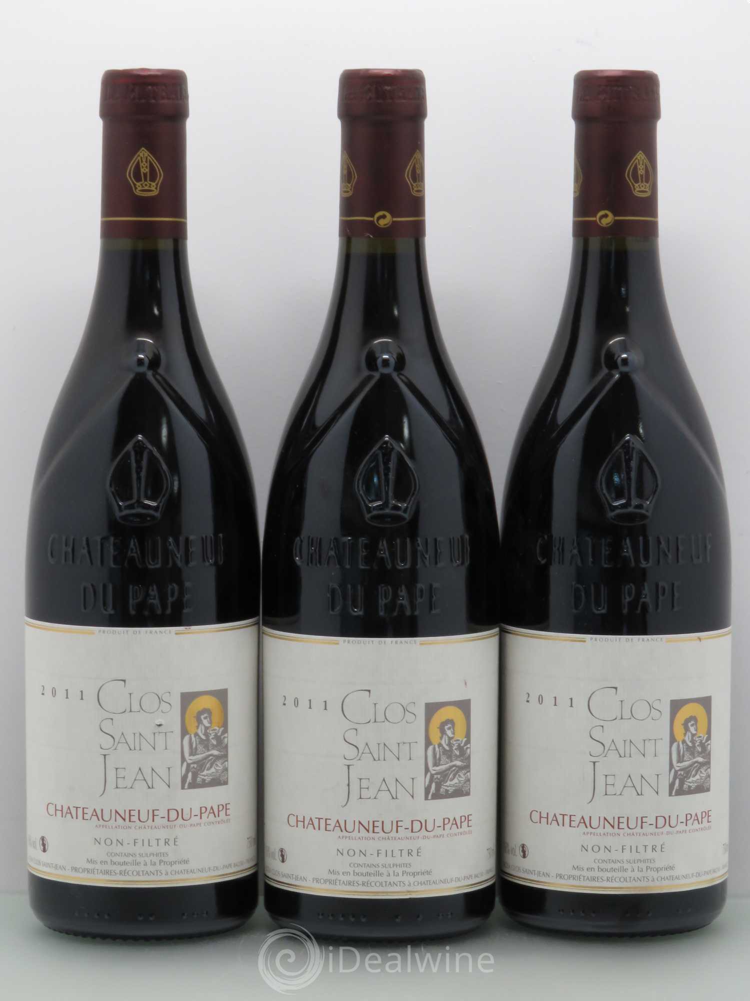 Châteauneuf-du-Pape Clos Saint-Jean Pascal et Vincent Maurel 2011 - Lot de 3 bouteilles - 0