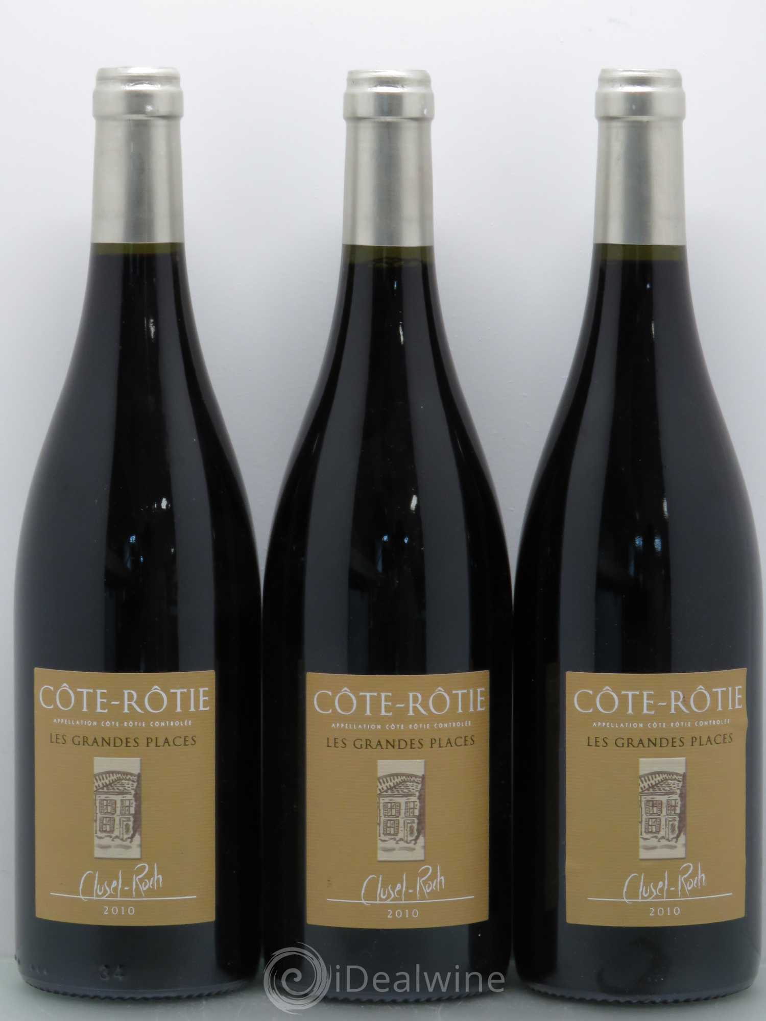 Côte-Rôtie Les Grandes Places Clusel-Roch 2010 - Lot de 3 bouteilles - 0