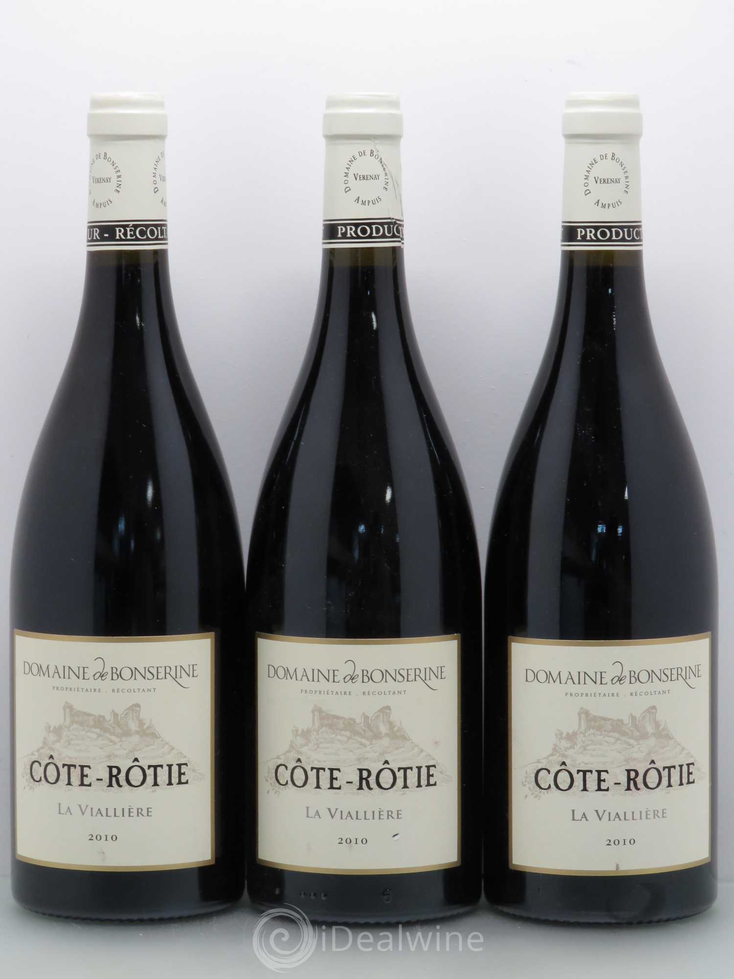 Côte-Rôtie La Viallière Bonserine (Domaine de) 2010 - Lot de 3 bouteilles - 0