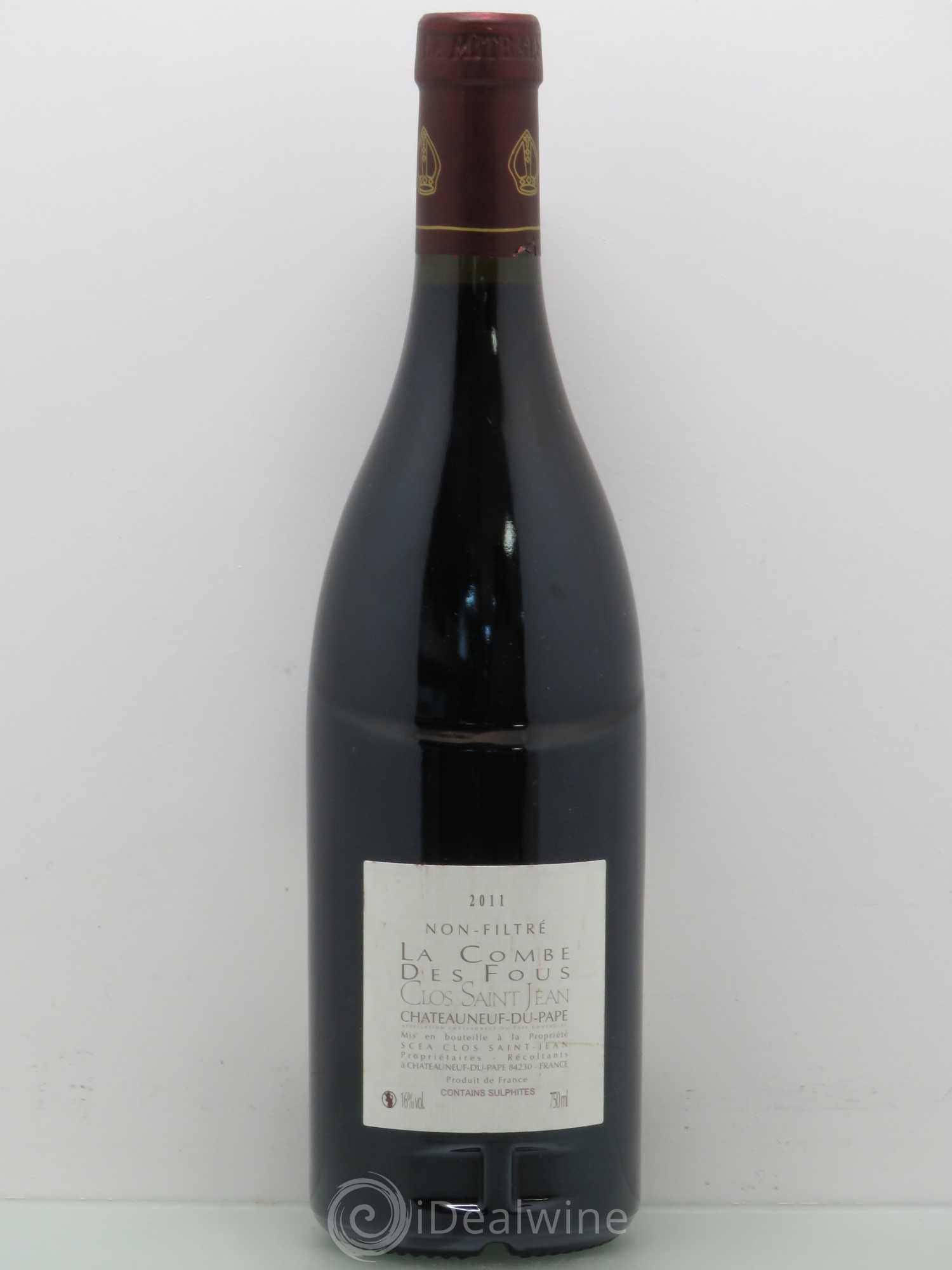 Châteauneuf-du-Pape Clos Saint-Jean La Combe des Fous Pascal et Vincent Maurel 2011 - Lot de 1 bouteille - 1