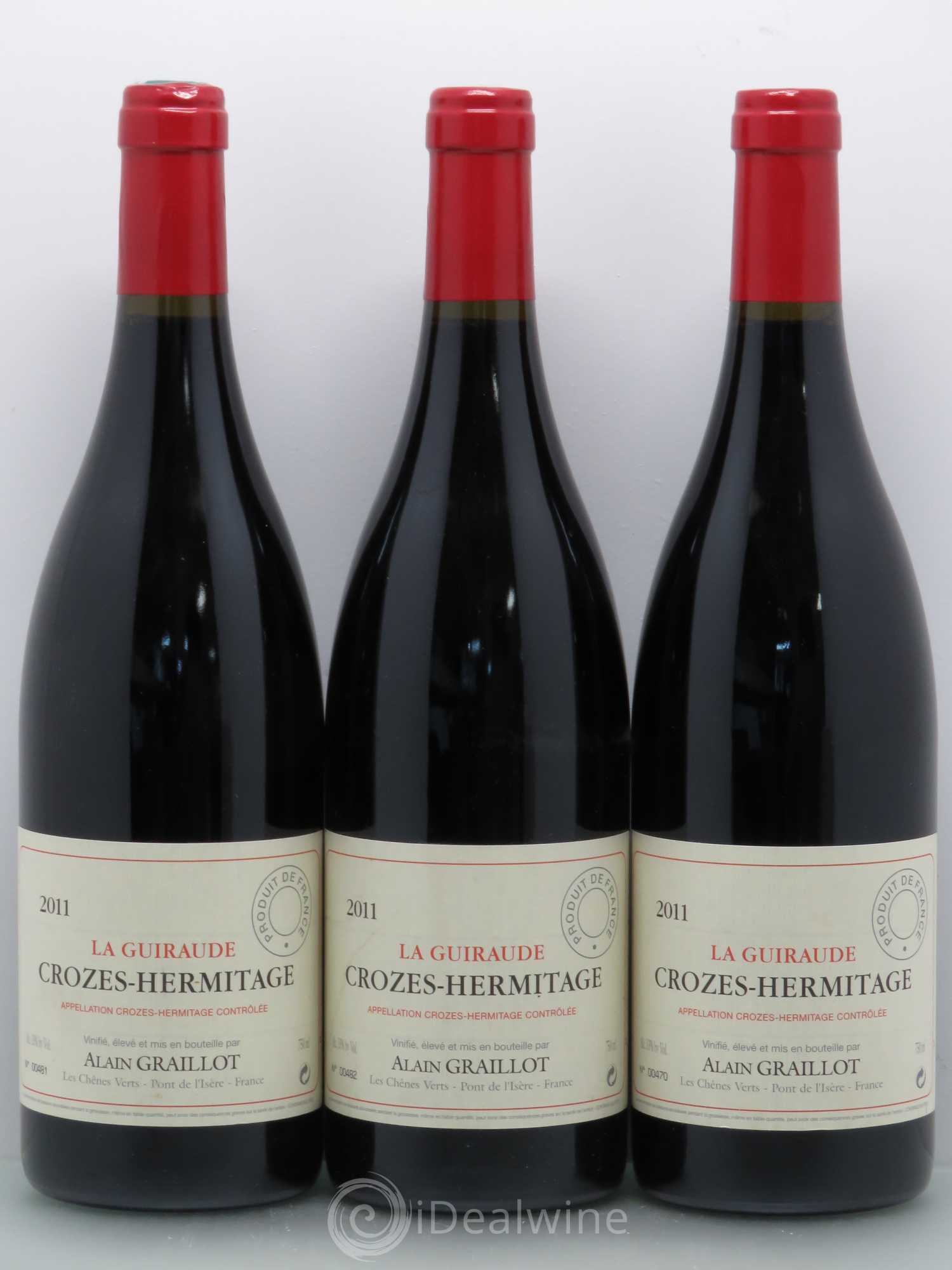 Crozes-Hermitage La Guiraude Domaine Graillot 2011 - Lot de 3 bouteilles - 0