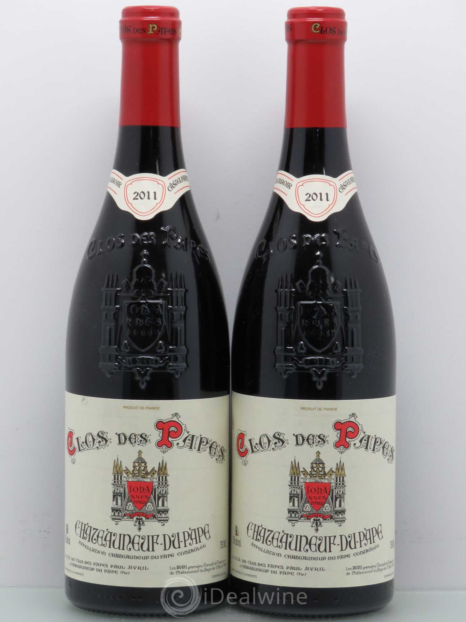 Châteauneuf-du-Pape Clos des Papes - Paul Avril 2011 - Lot de 2 bouteilles - 0