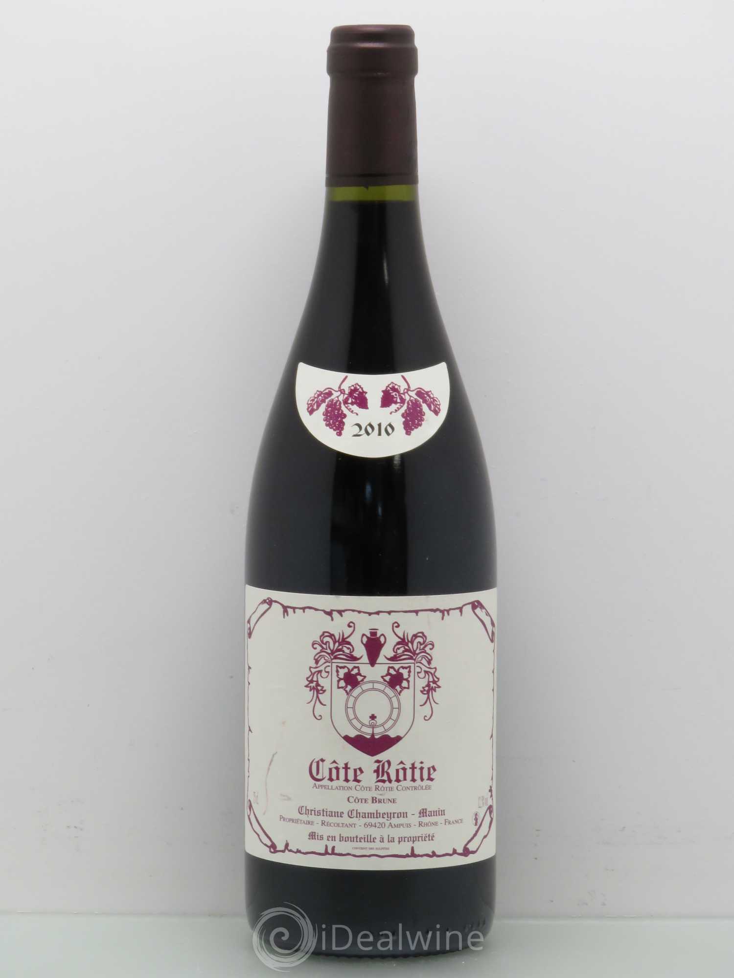 Côte-Rôtie Domaine Chambeyron Manin Brune 2010 - Lot de 1 bouteille - 0