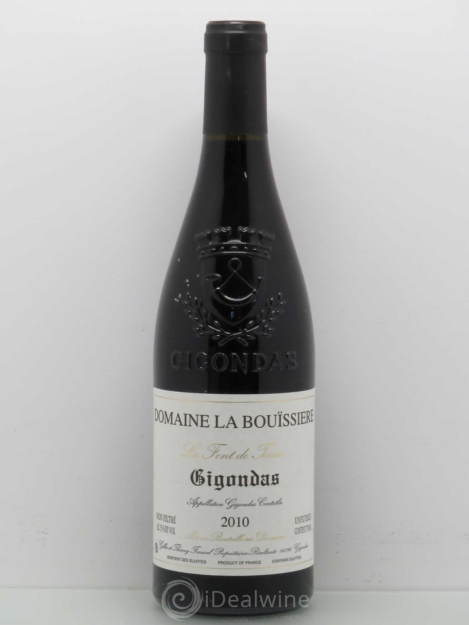 Gigondas Domaine De La Bouïssiere La Font De Tonin 2010 - Posten von 1 Flasche - 0