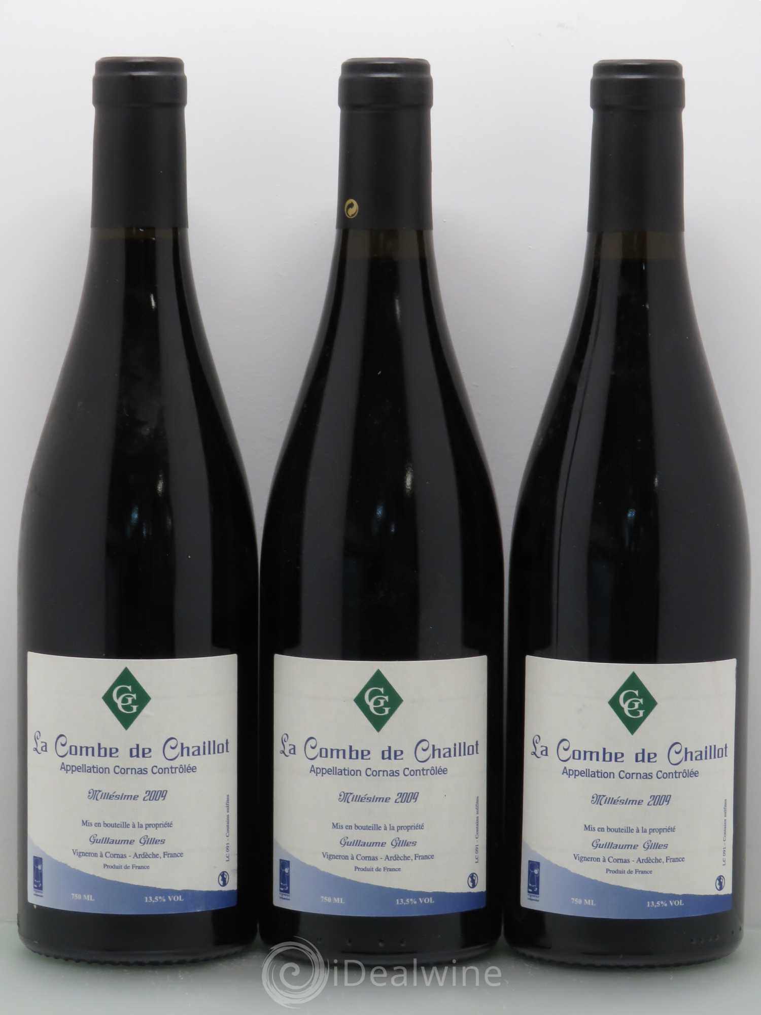 Cornas La Combe de Chaillot Guillaume Gilles (Domaine) 2009 - Lot de 3 bouteilles - 0