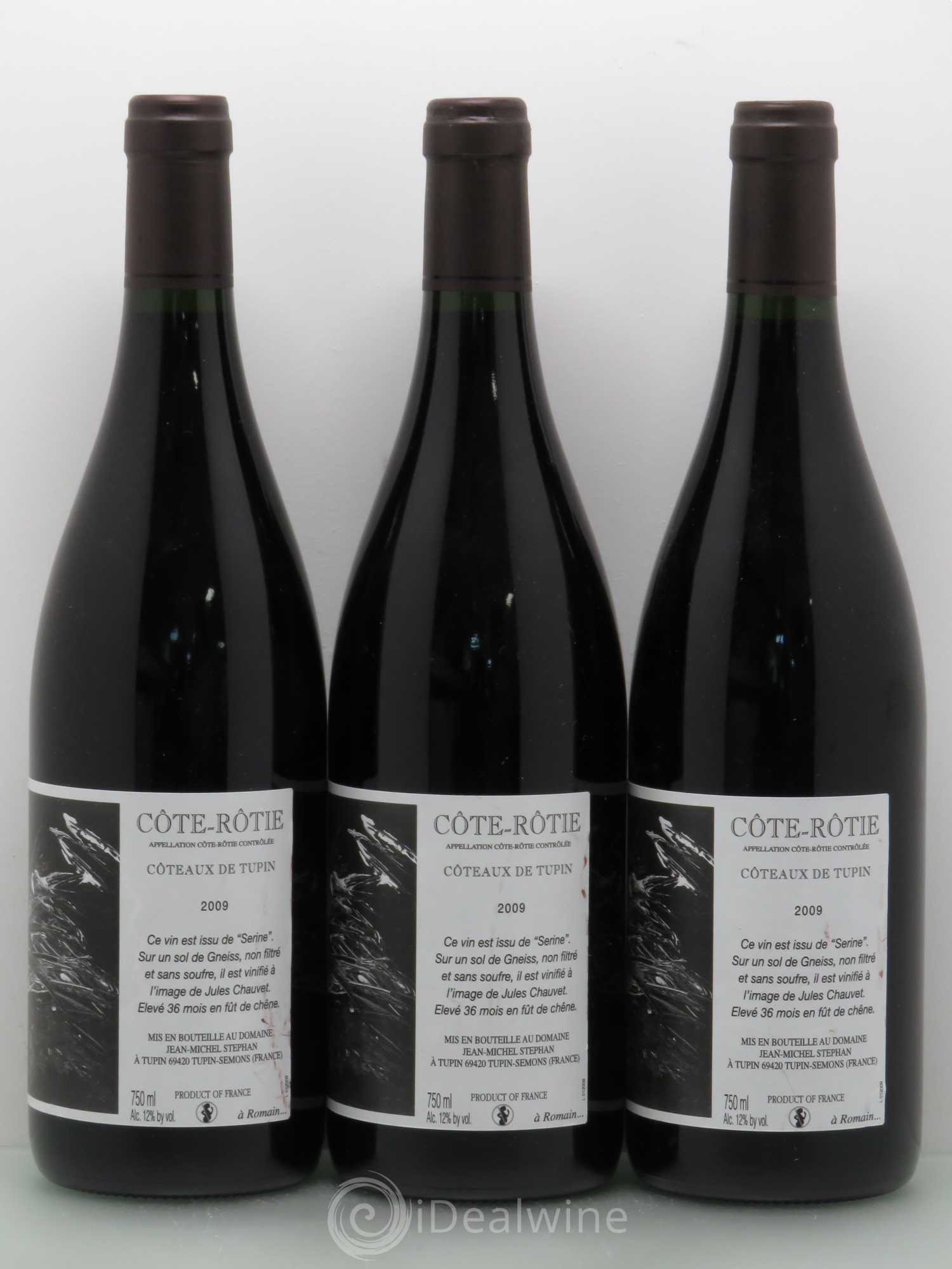 Côte-Rôtie Coteaux de Tupin Jean-Michel Stephan 2009 - Lot de 3 bouteilles - 0