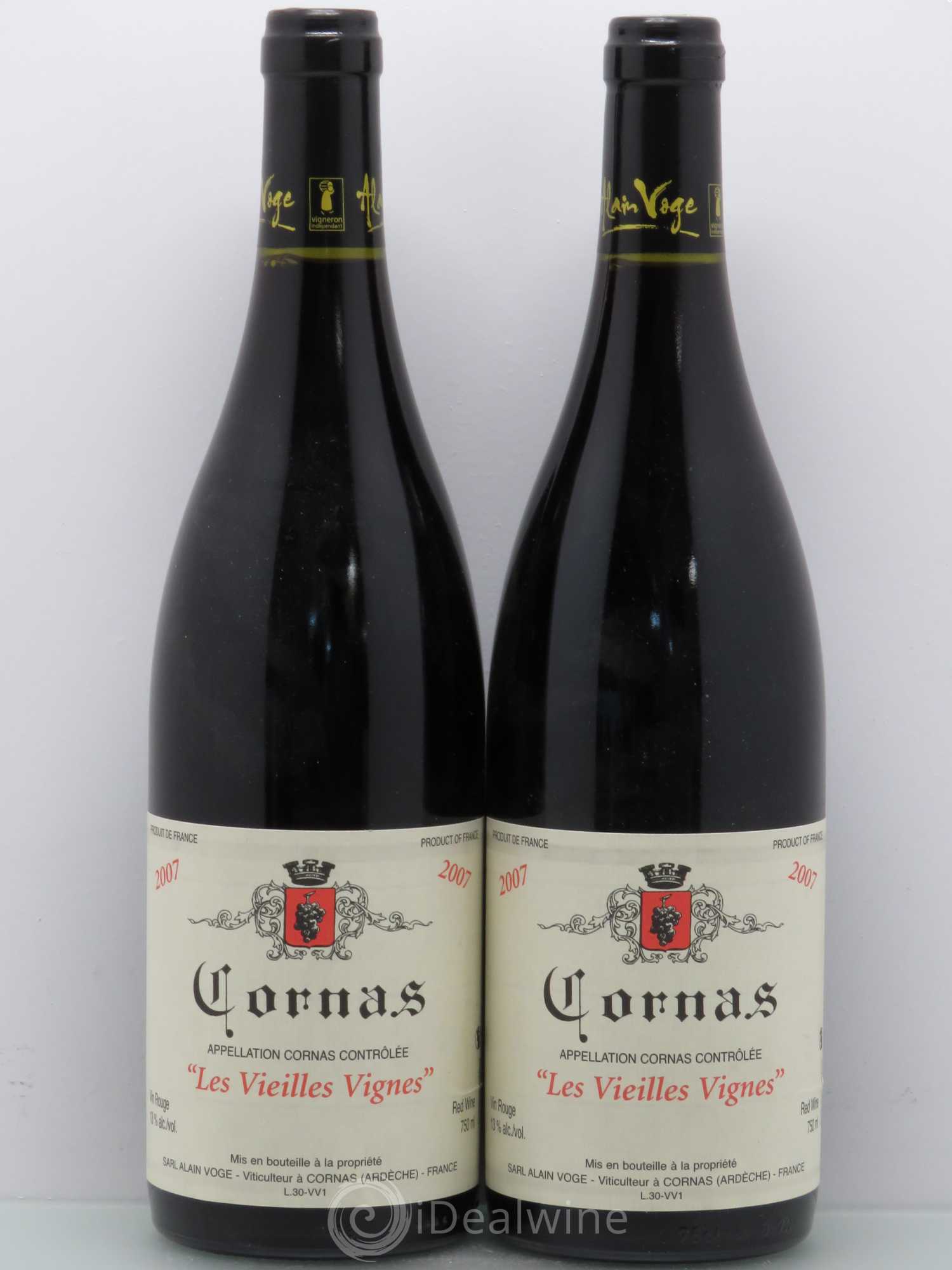 Cornas Les Vieilles Vignes Alain Voge (Domaine) 2007 - Lot de 2 bouteilles - 0