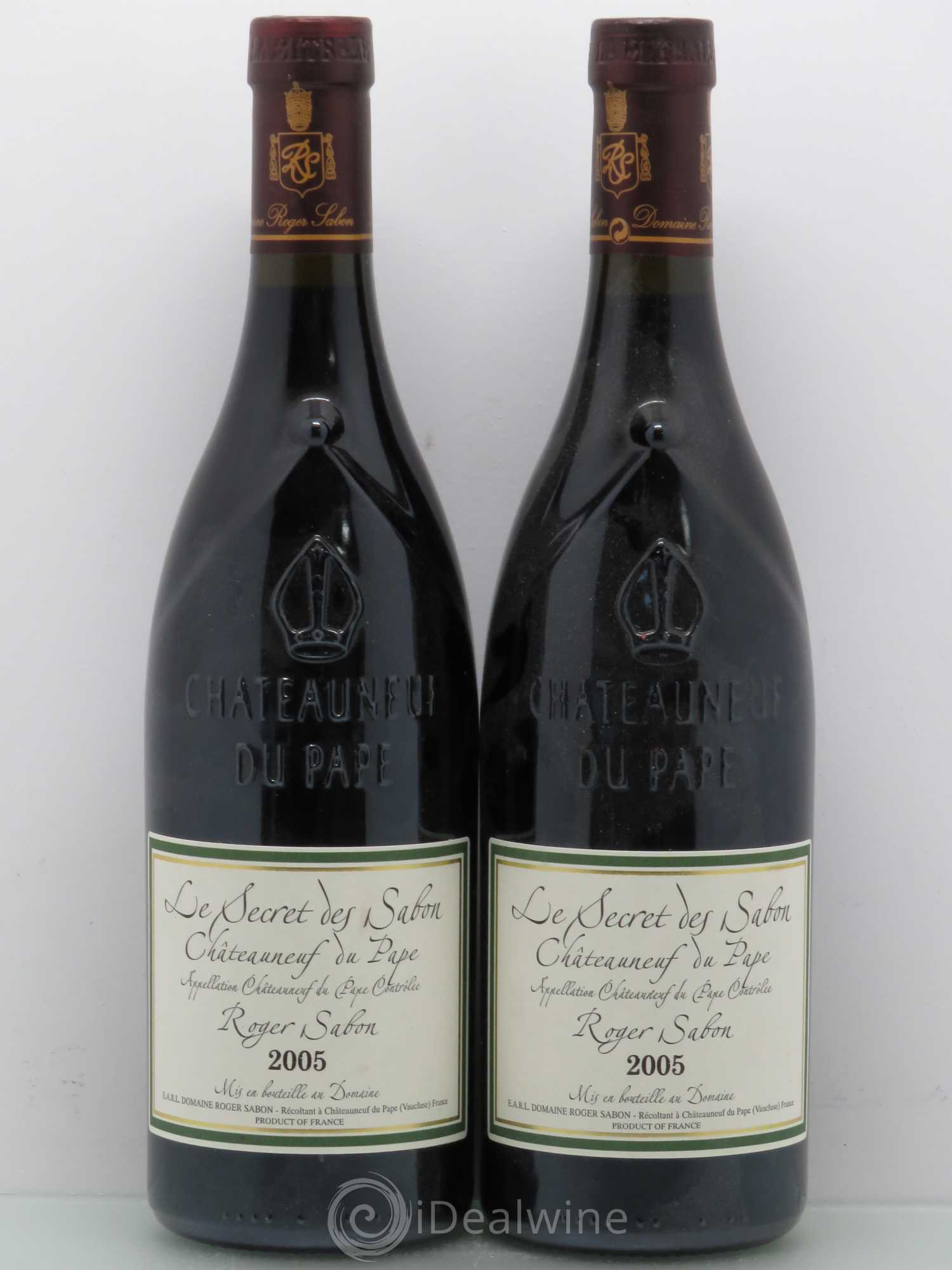 Châteauneuf-du-Pape Le Secret des Sabon Domaine Roger Sabon 2005 - Lot de 2 bouteilles - 0