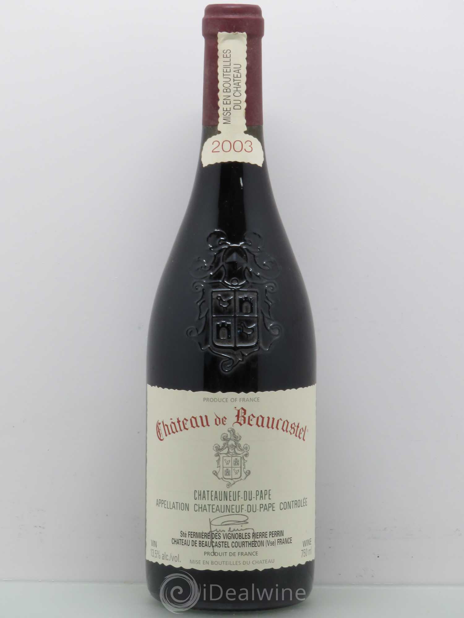 Châteauneuf-du-Pape Château de Beaucastel Famille Perrin 2003 - Lot de 1 bouteille - 0