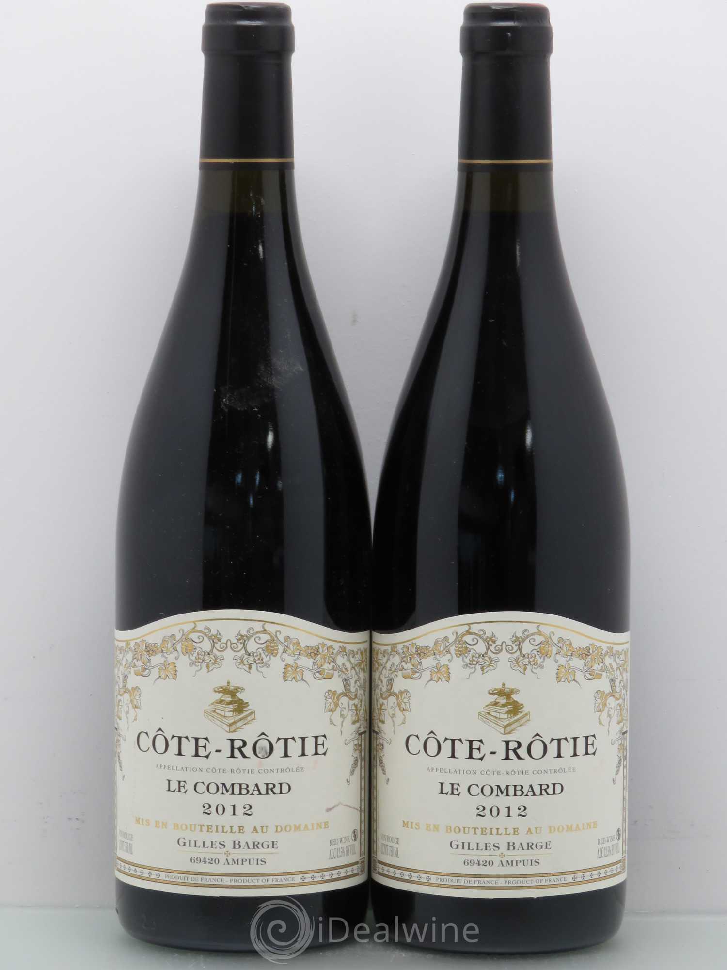 Côte-Rôtie Domaine Barge Combard 2012 - Lot de 2 bouteilles - 0