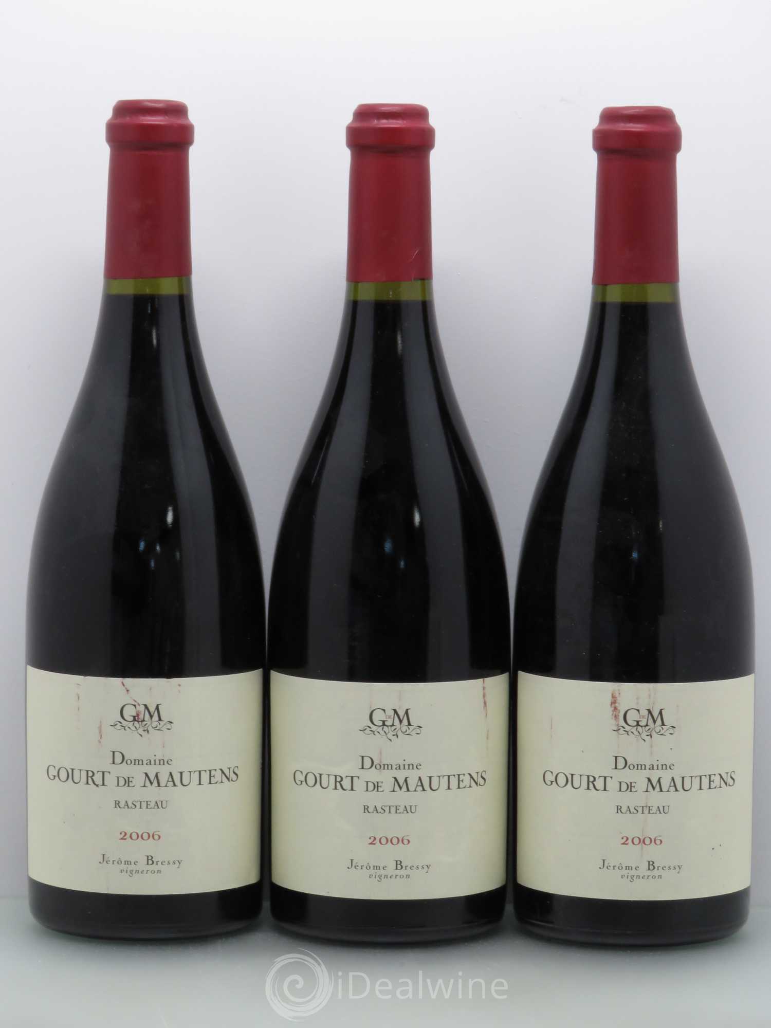 Rasteau Domaine Gourt de Mautens - Jérôme Bressy 2006 - Lot de 3 bouteilles - 0