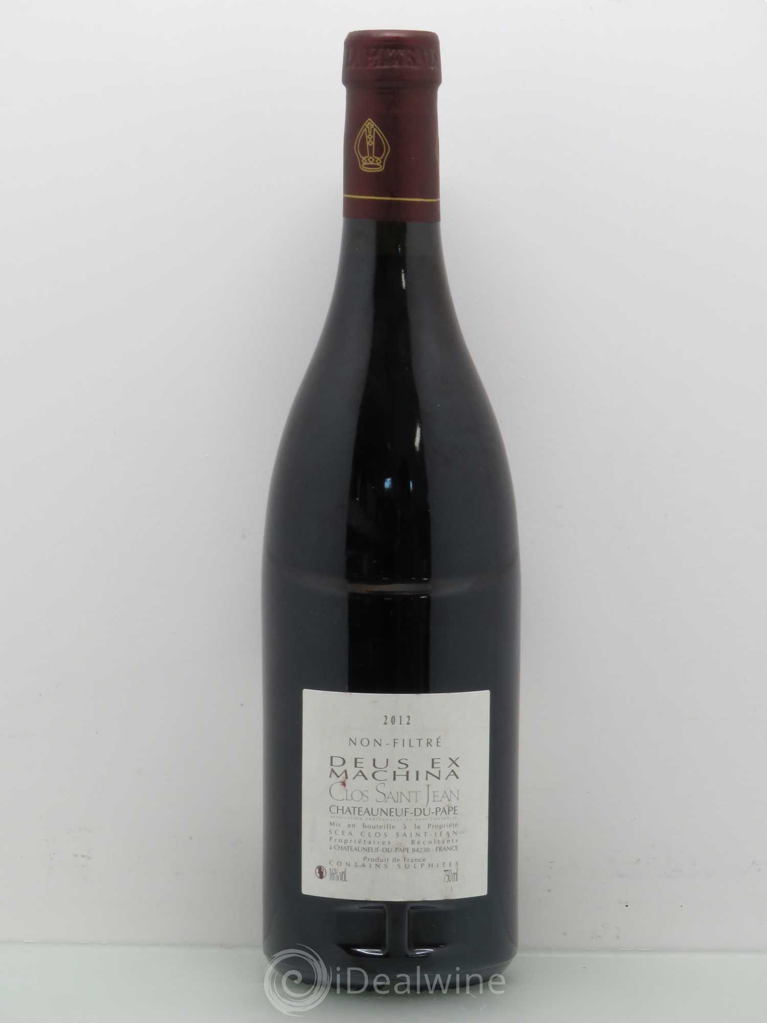 Châteauneuf-du-Pape Clos Saint-Jean Deus Ex Machina Pascal et Vincent Maurel 2012 - Lot de 1 bouteille - 1