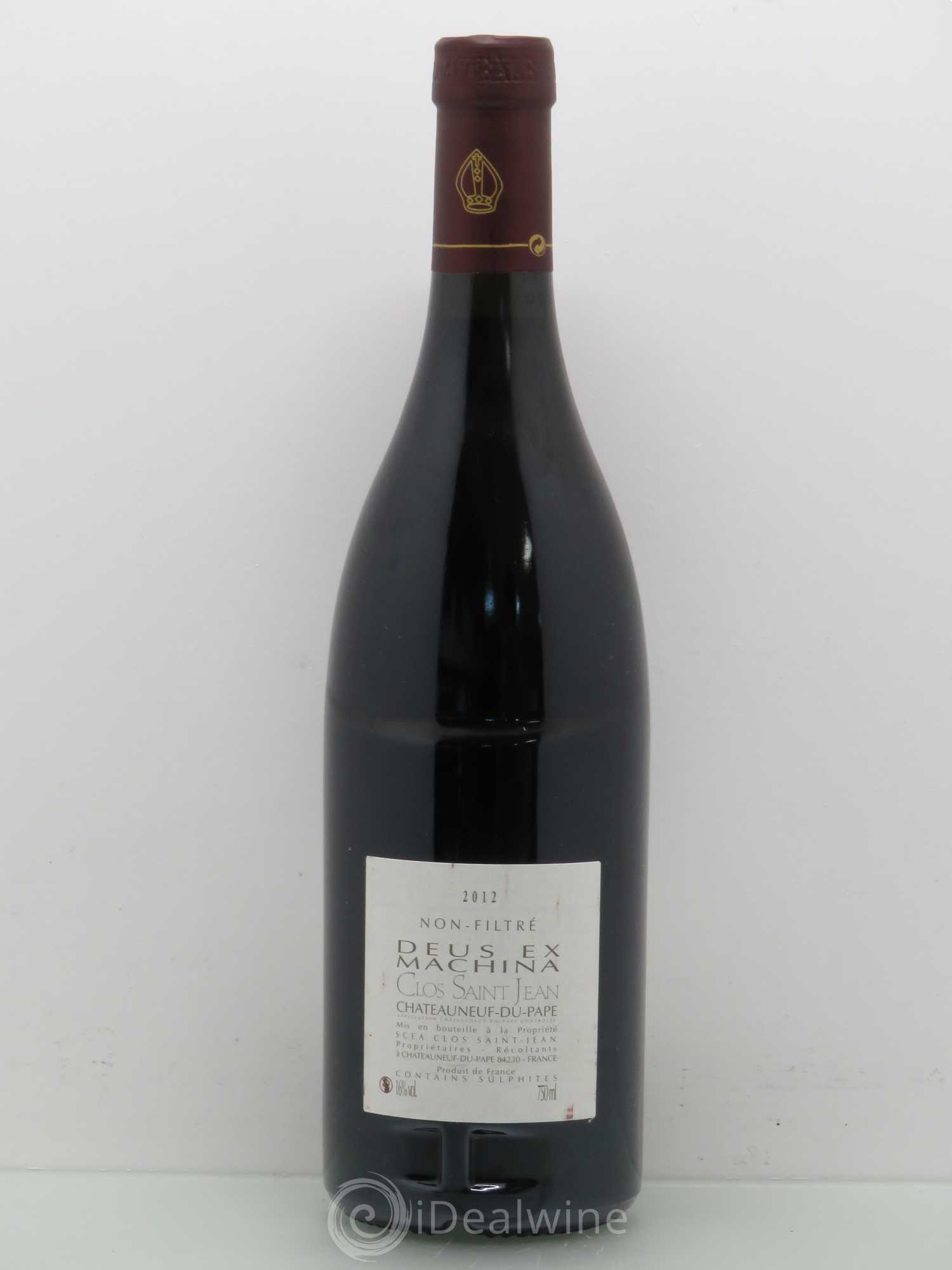 Châteauneuf-du-Pape Clos Saint-Jean Deus Ex Machina Pascal et Vincent Maurel 2012 - Lot de 1 bouteille - 1