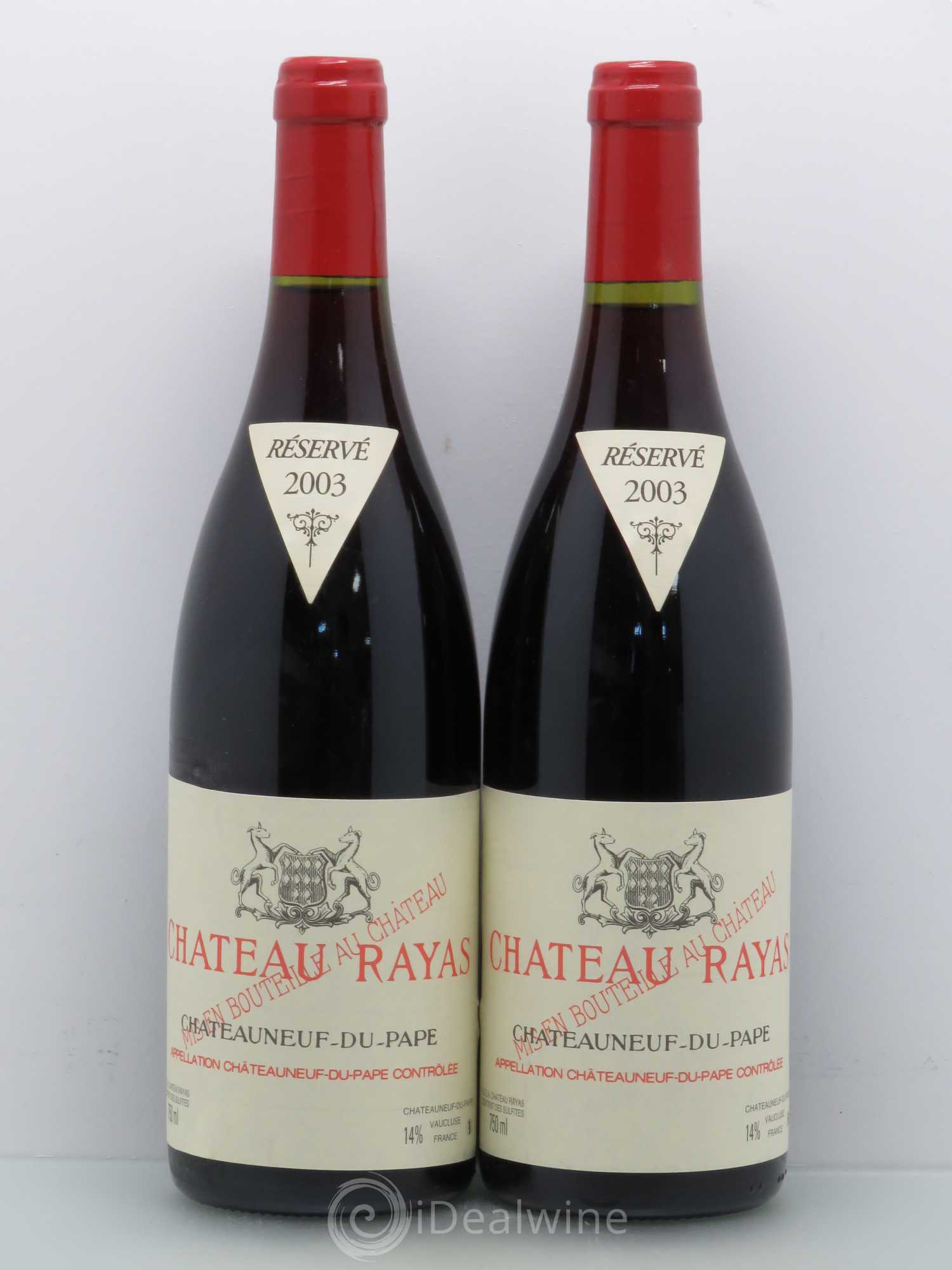 Châteauneuf-du-Pape Château Rayas Emmanuel Reynaud 2003 - Lot de 2 bouteilles - 0