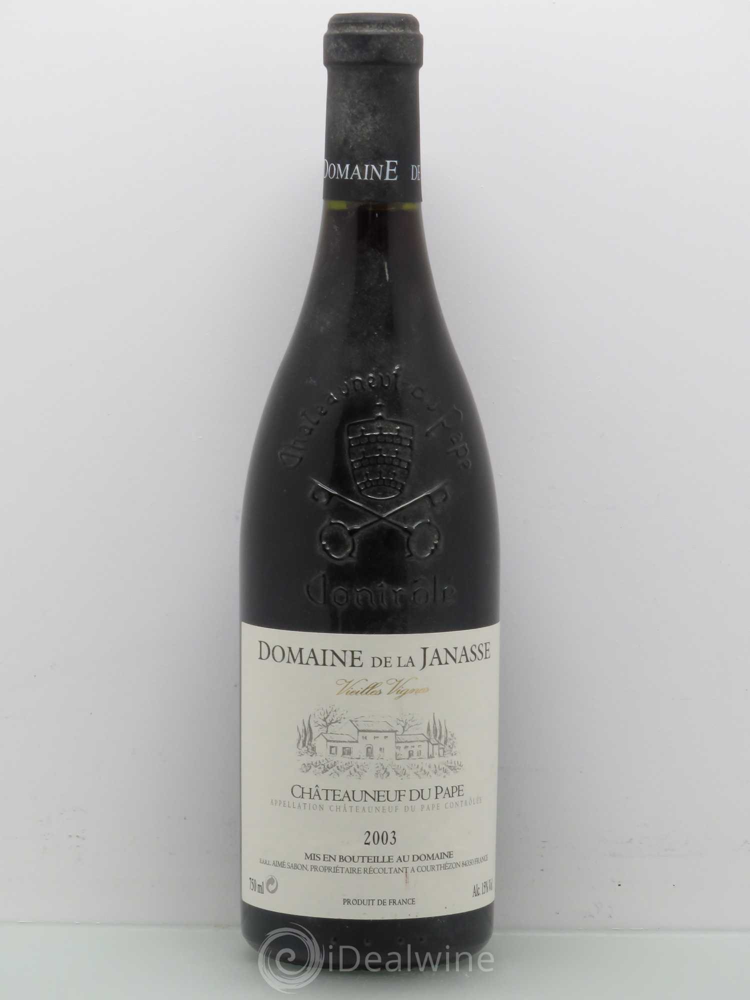 Châteauneuf-du-Pape Cuvée Vieilles Vignes La Janasse (Domaine de) 2003 - Lot de 1 bouteille - 0
