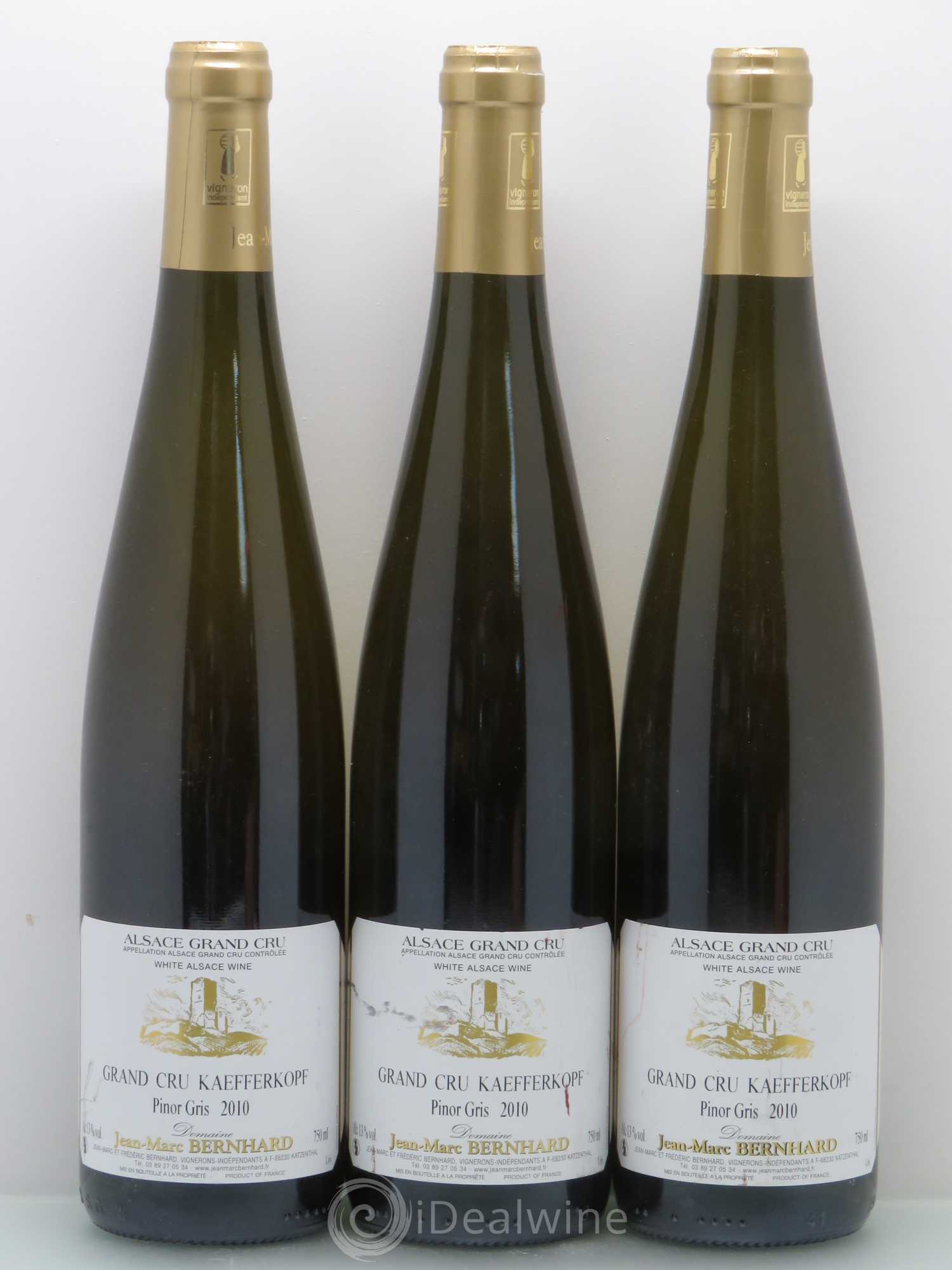 Pinot Gris Grand Cru Jean Marc Bernhard Kaefferkopf 2010 - Posten von 3 Flaschen - 0