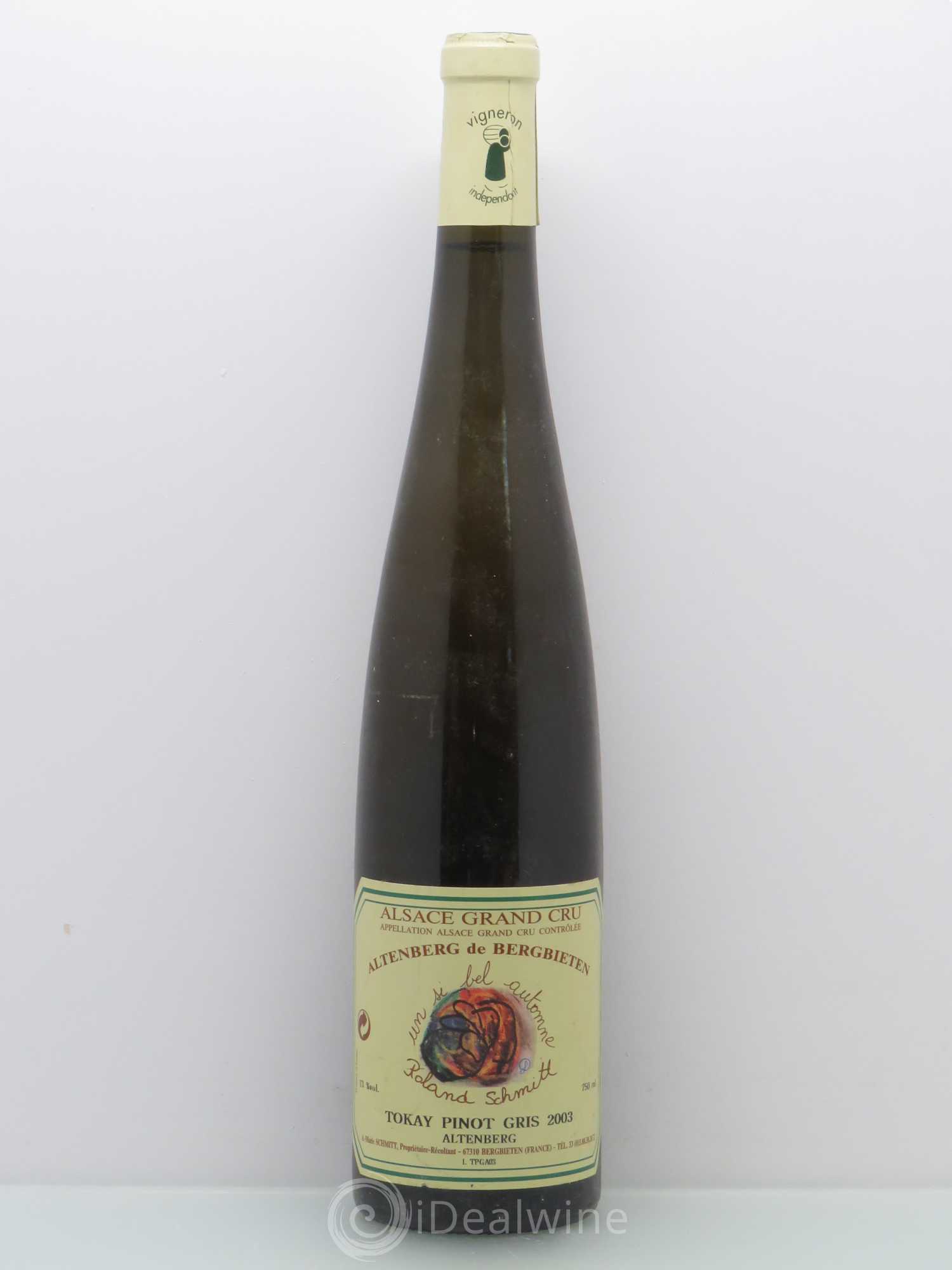 Pinot Gris Roland Schmidt Grand Cru Altenberg de Bergbieten 2003 - Posten von 1 Flasche - 0