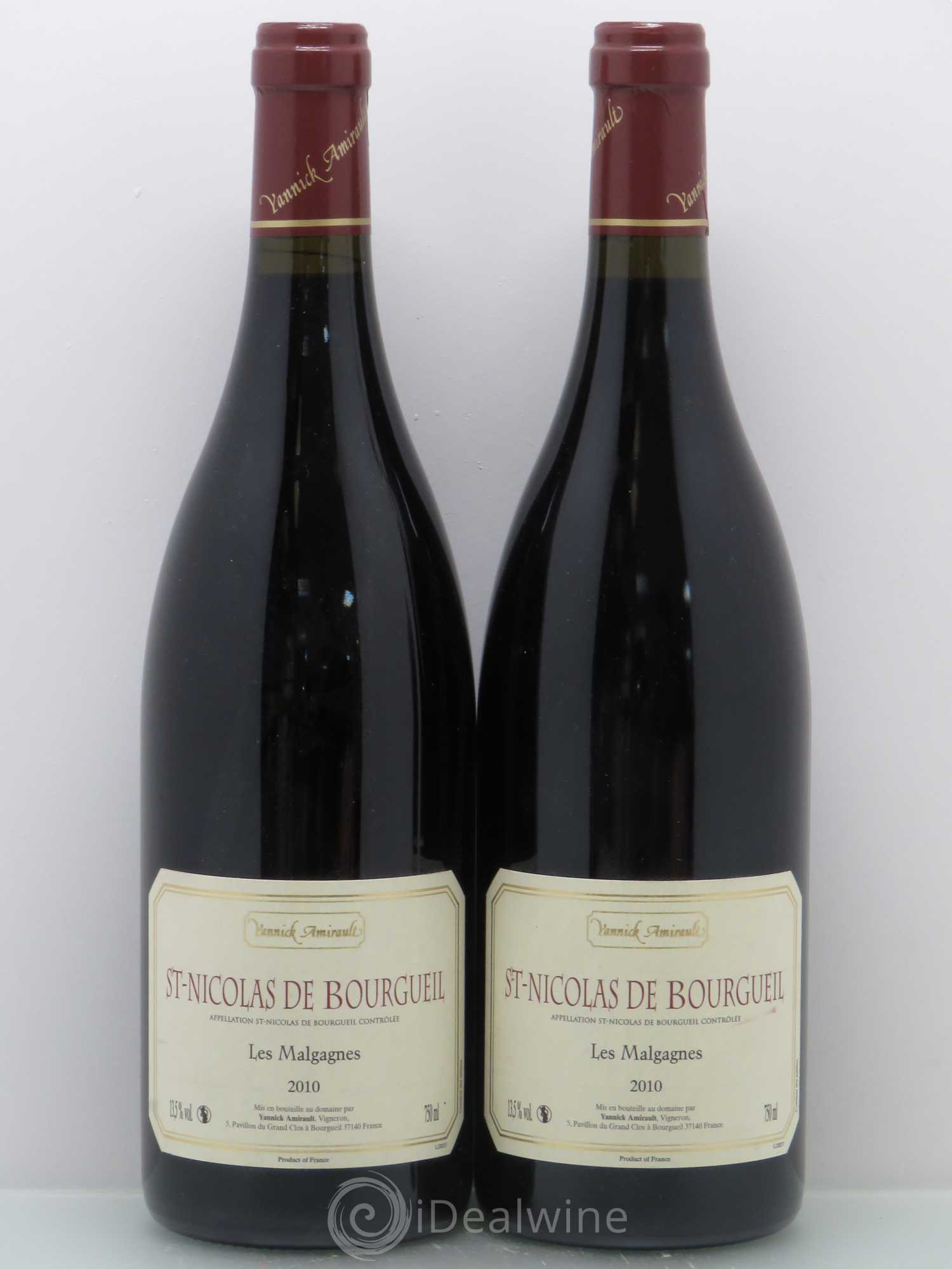 Saint-Nicolas de Bourgueil Les Malgagnes Yannick Amirault (Domaine) 2010 - Lot de 2 bouteilles - 0