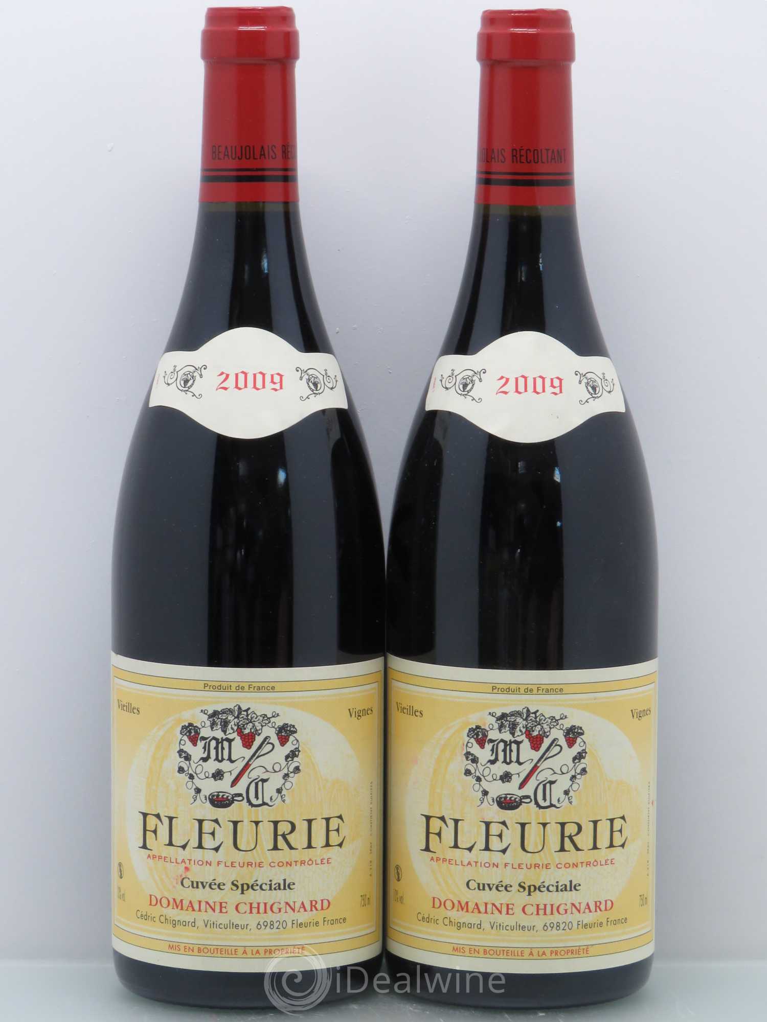 Fleurie Chignard Cuvée Spéciale Vieilles Vignes 2009 - Posten von 2 Flaschen - 0