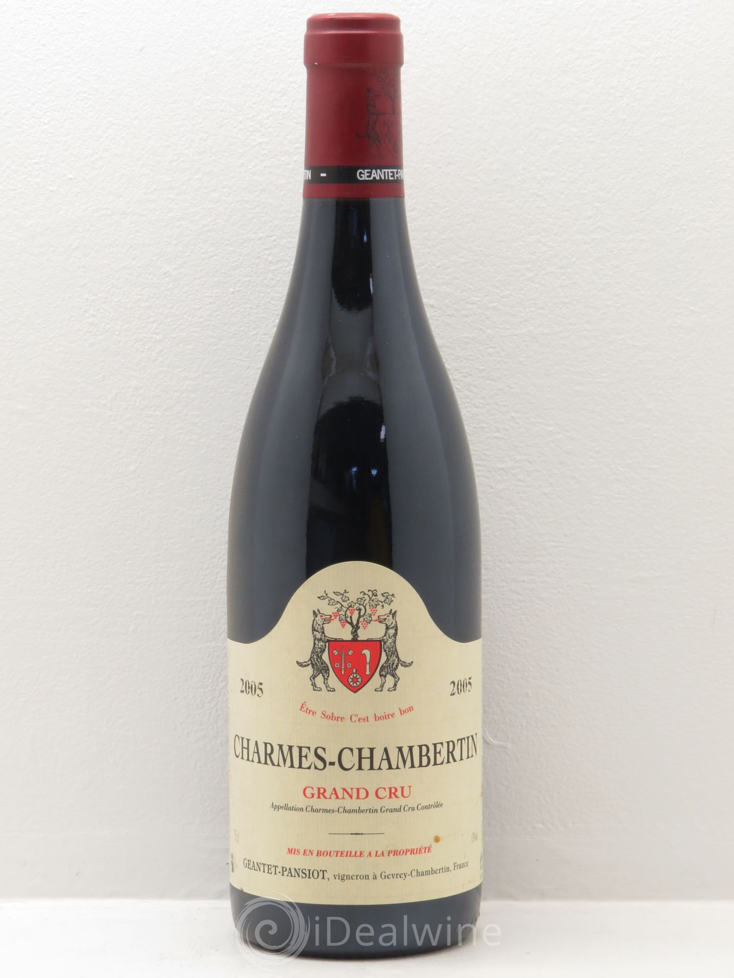 Charmes-Chambertin Grand Cru Geantet-Pansiot 2005 - Lot de 1 bouteille - 0