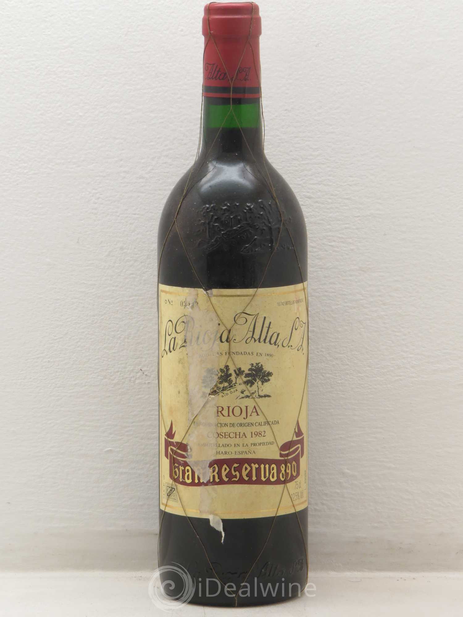 Rioja DOCA Gran Resrva 890 Cosecha La Alta 1982 - Lotto di 1 bottiglia - 0