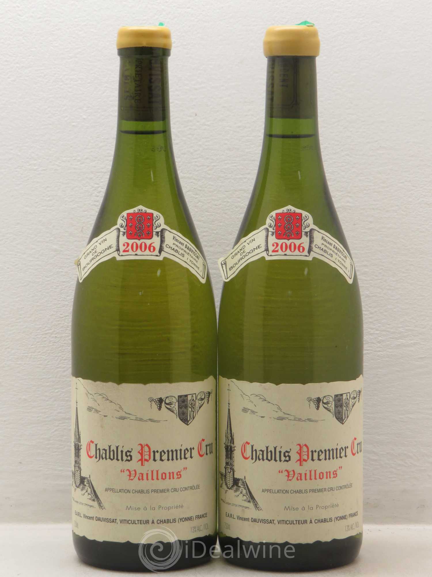 Chablis 1er Cru Vaillons Vincent Dauvissat (Domaine) 2006 - Lot de 2 bouteilles - 0