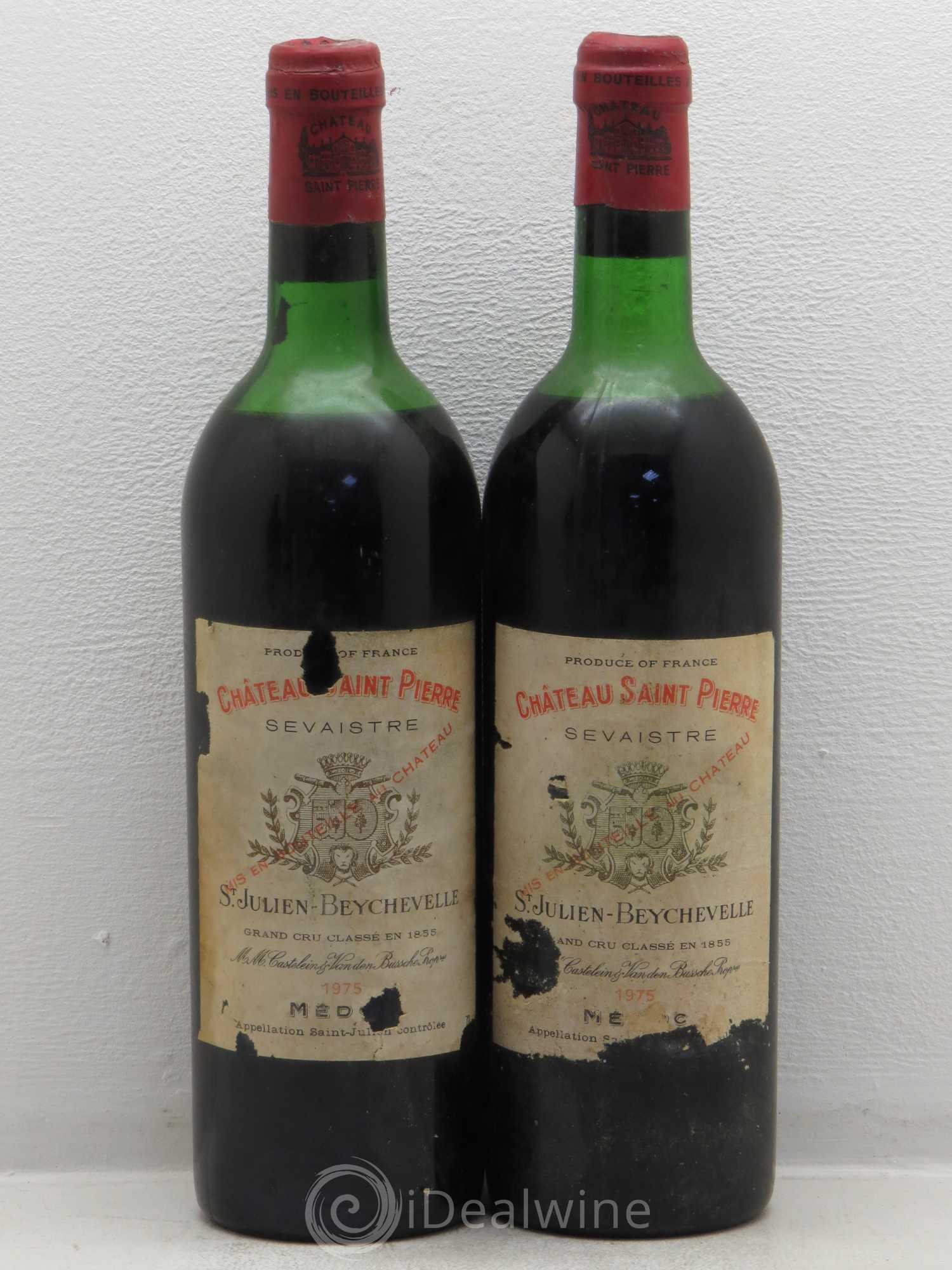 Château Saint-Pierre 4ème Grand Cru Classé (sans prix de réserve) 1975 - Lot de 2 bouteilles - 0