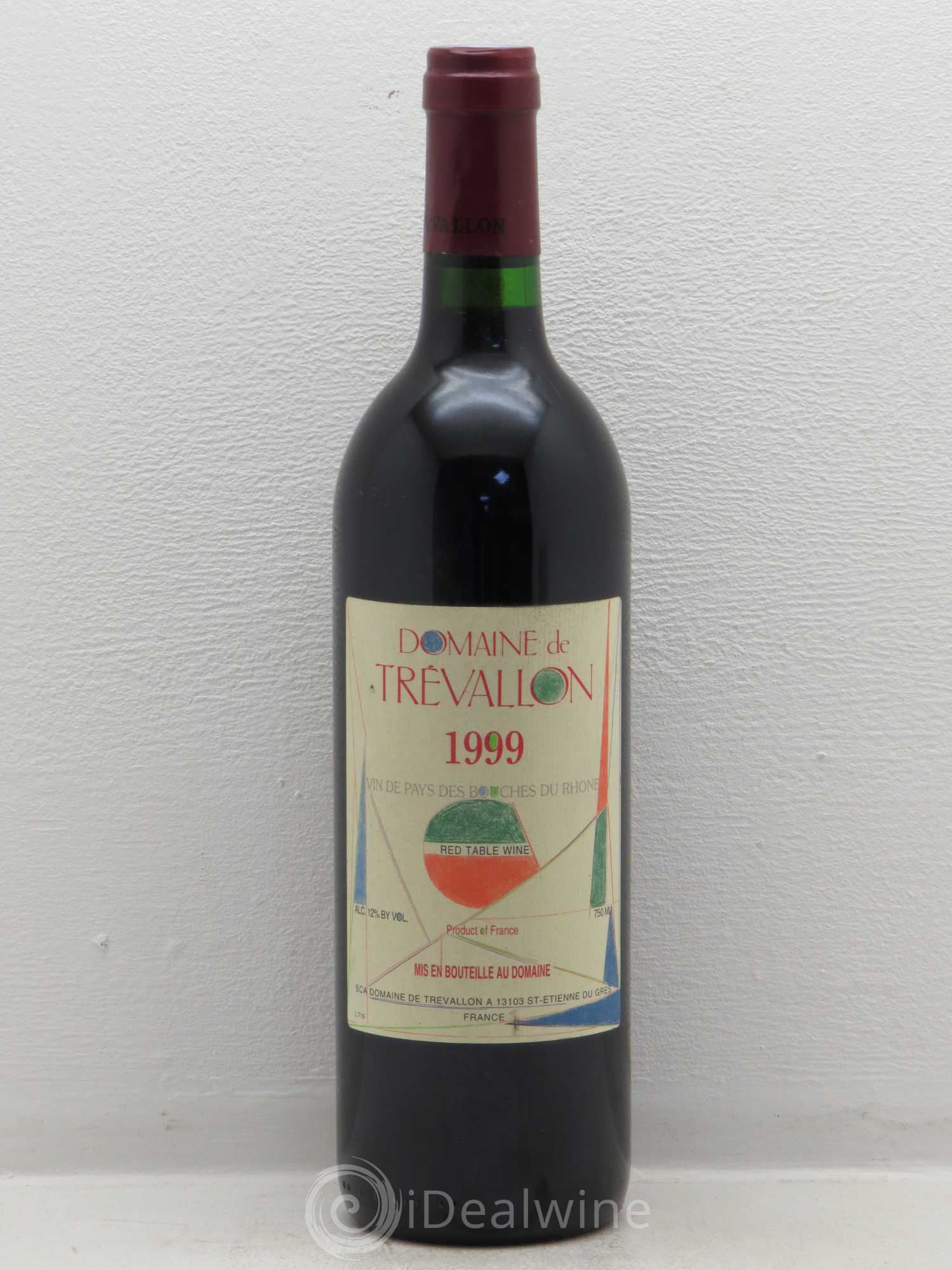 VDP Bouches du Rhône Trévallon (Domaine de) Eloi Dürrbach 1999 - Lot de 1 bouteille - 0