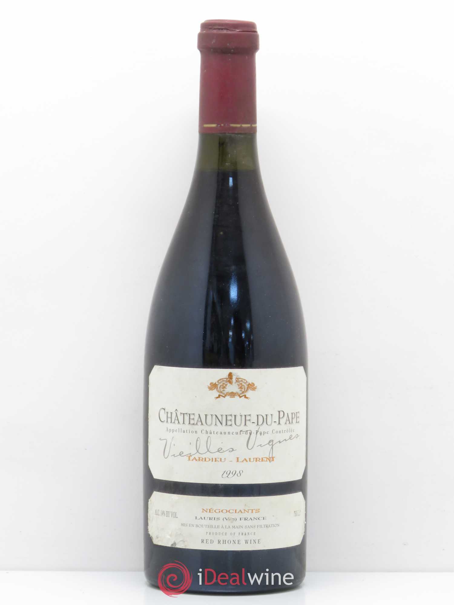 Châteauneuf-du-Pape Domaine Tardieu-Laurent Famille Tardieu vieilles vignes 1998 - Lot de 1 bouteille - 0