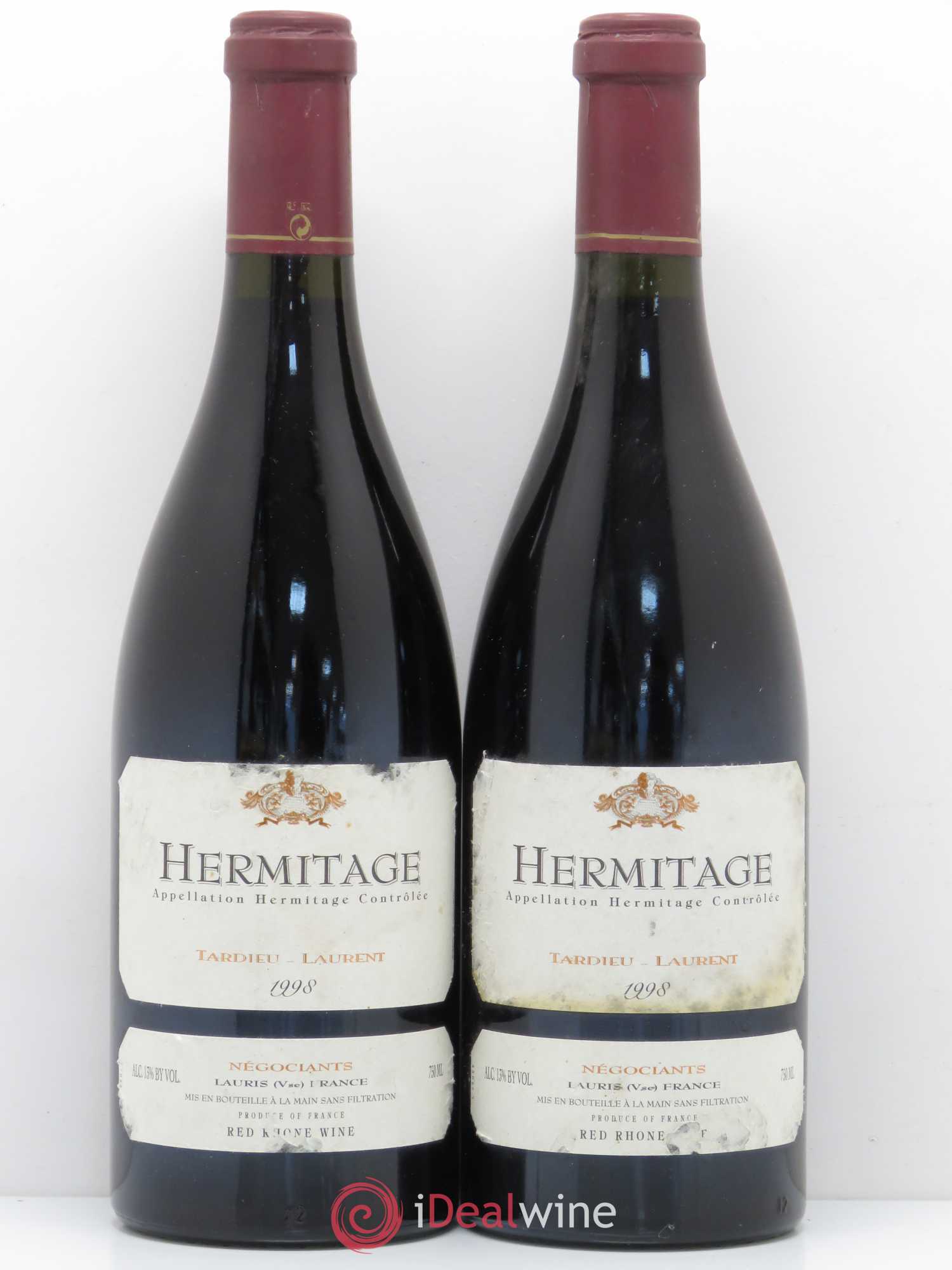Hermitage Maison Tardieu-Laurent 1998 - Lot de 2 bouteilles - 0