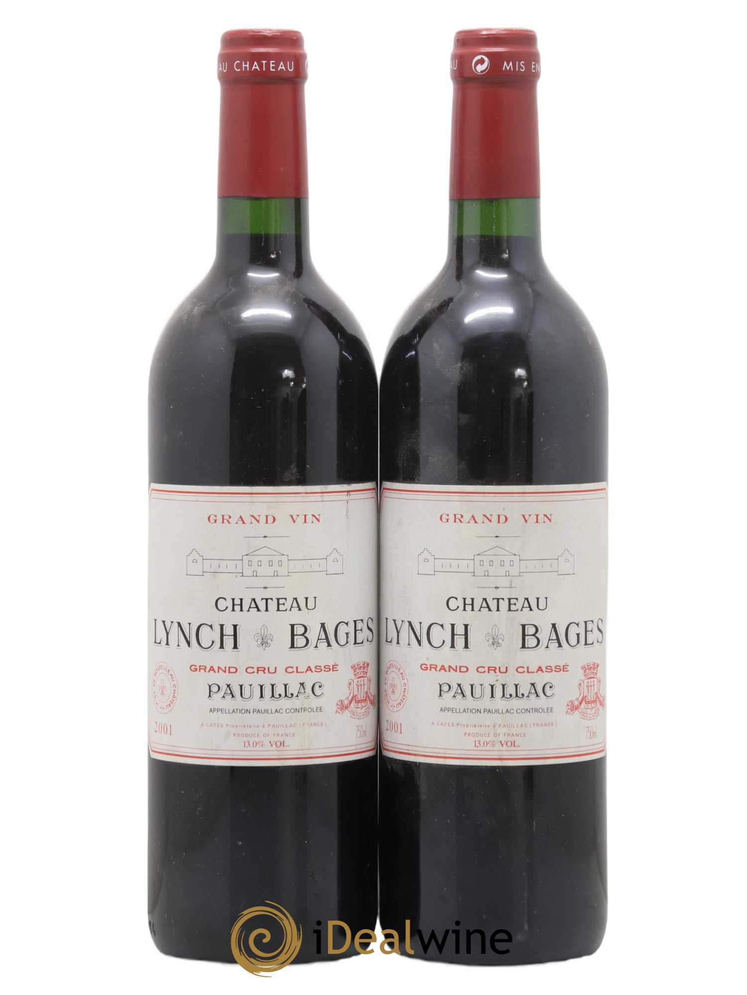Château Lynch Bages 5ème Grand Cru Classé 2001 - Lot de 2 bouteilles - 0