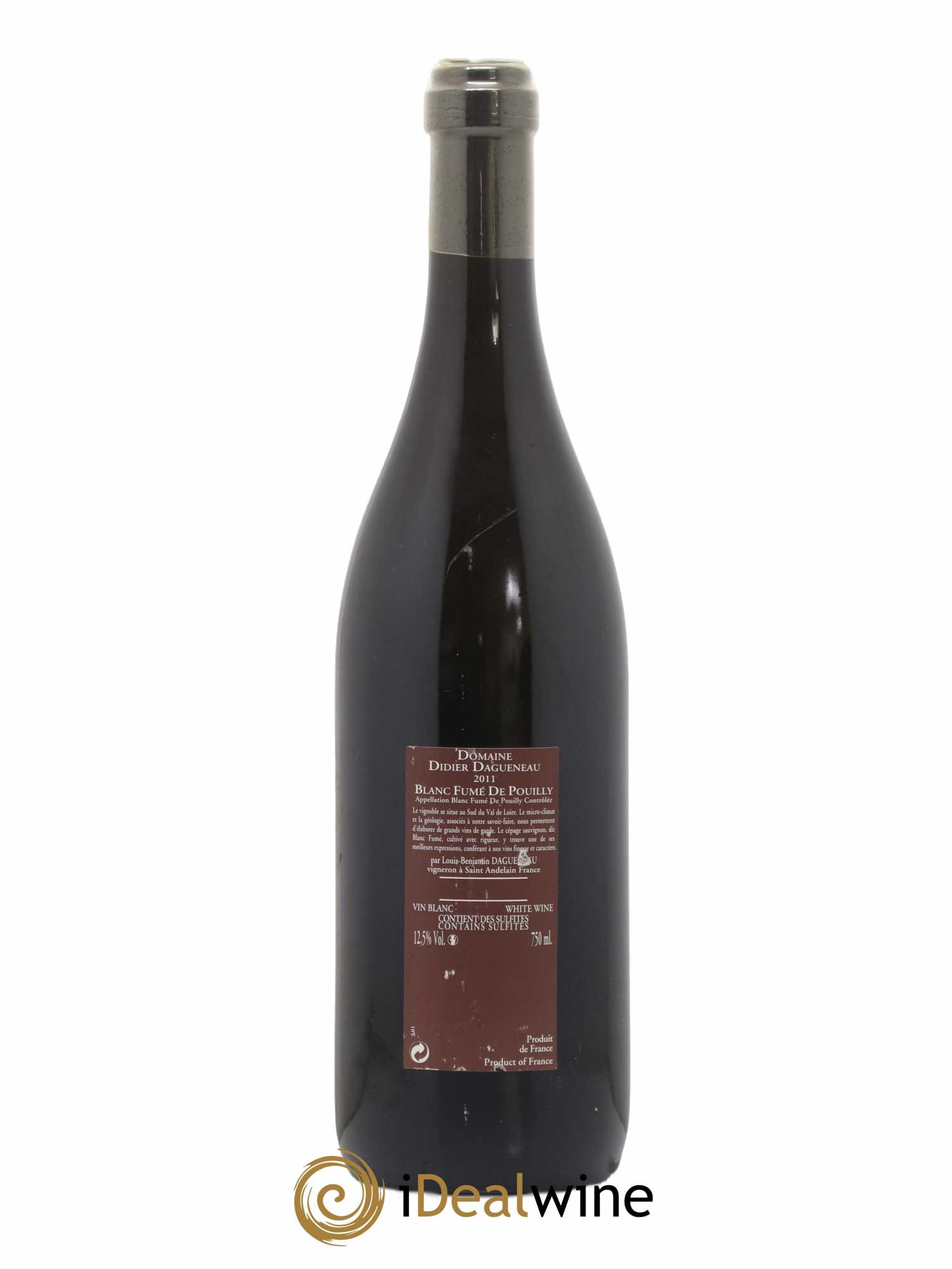 Vin de France (anciennement Pouilly-Fumé) Pur Sang Dagueneau (Domaine Didier - Louis-Benjamin) 2011 - Posten von 1 Flasche - 1