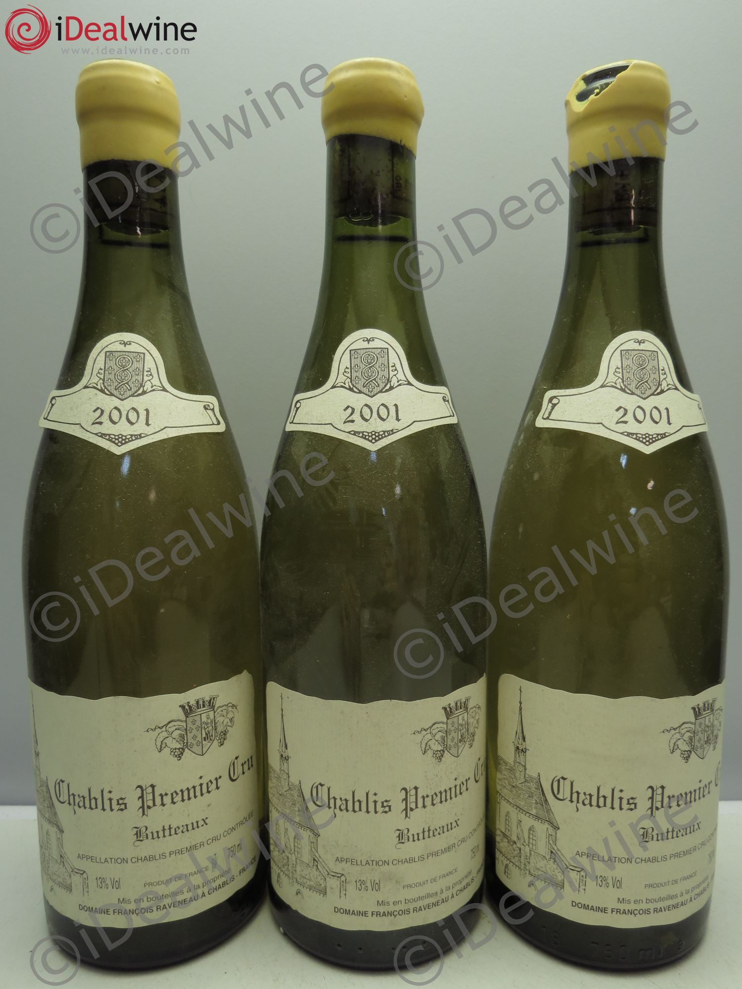 Chablis 1er Cru Butteaux Raveneau (Domaine) 2001 - Lot de 3 bouteilles - 0