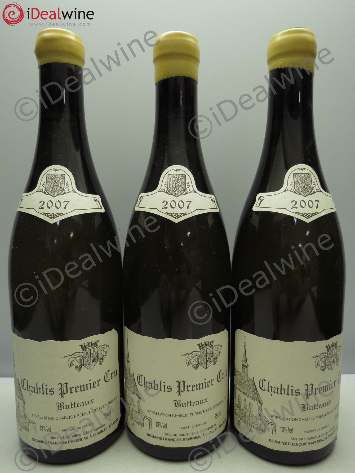 Chablis 1er Cru Butteaux Raveneau (Domaine) 2007 - Lot de 3 bouteilles - 0