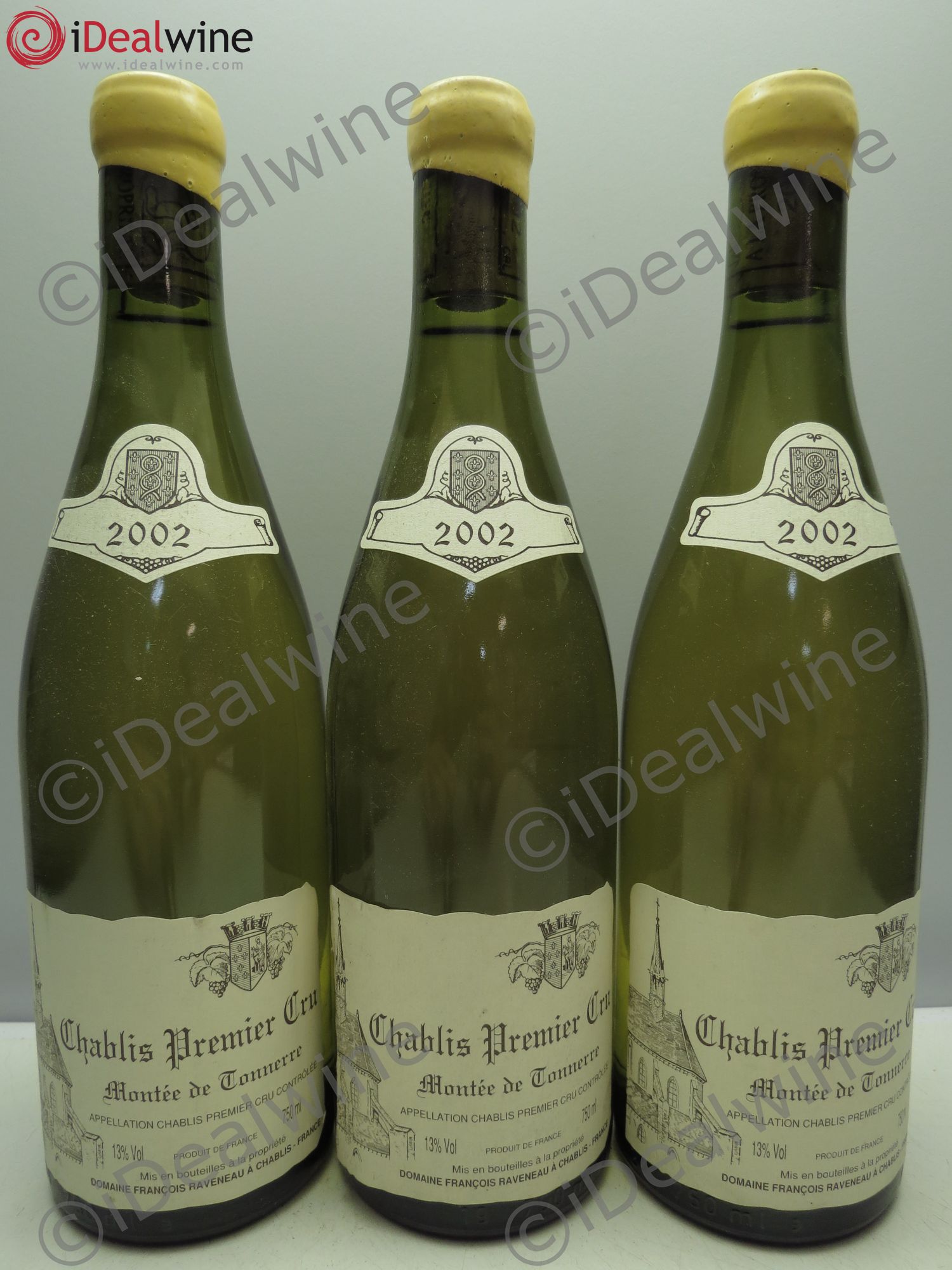 Chablis 1er Cru Montée de Tonnerre Raveneau (Domaine) 2002 - Lot of 3 bottles - 0