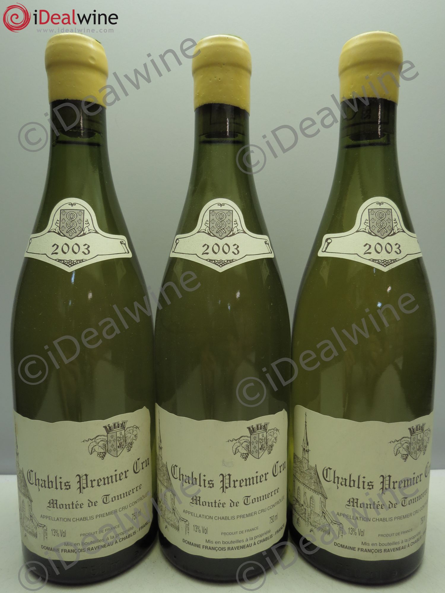 Chablis 1er Cru Montée de Tonnerre Raveneau (Domaine) 2003 - Lot de 3 bouteilles - 0